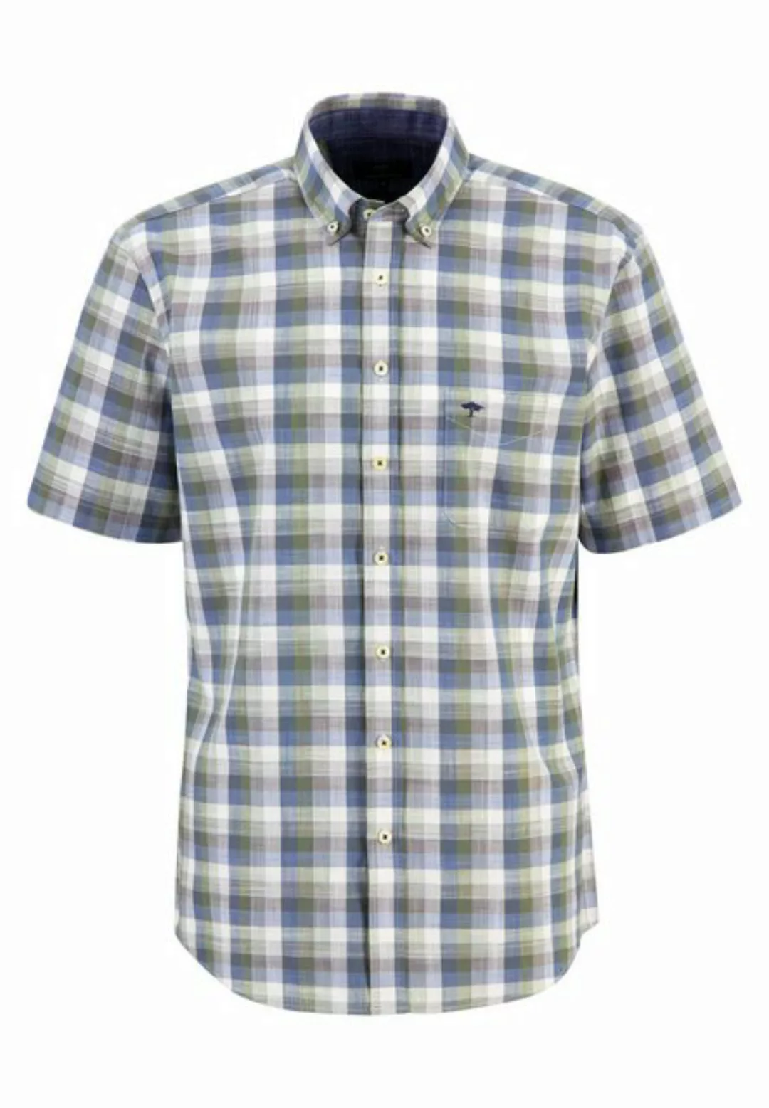 FYNCH-HATTON Kurzarmhemd Summer Slub Check, B günstig online kaufen