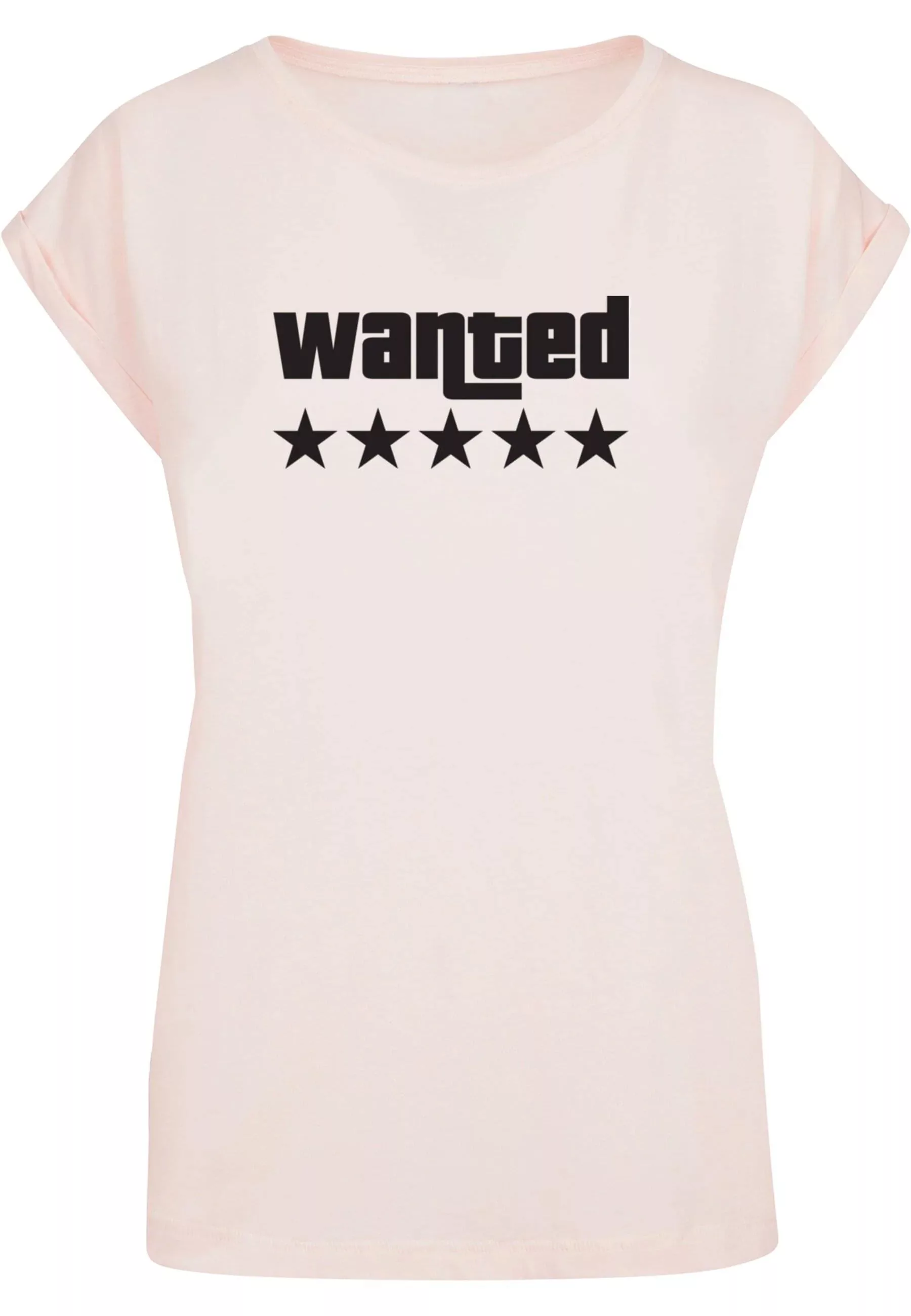 Merchcode T-Shirt "Merchcode Damen Laides Wanted Extended Shoulder Tee" günstig online kaufen