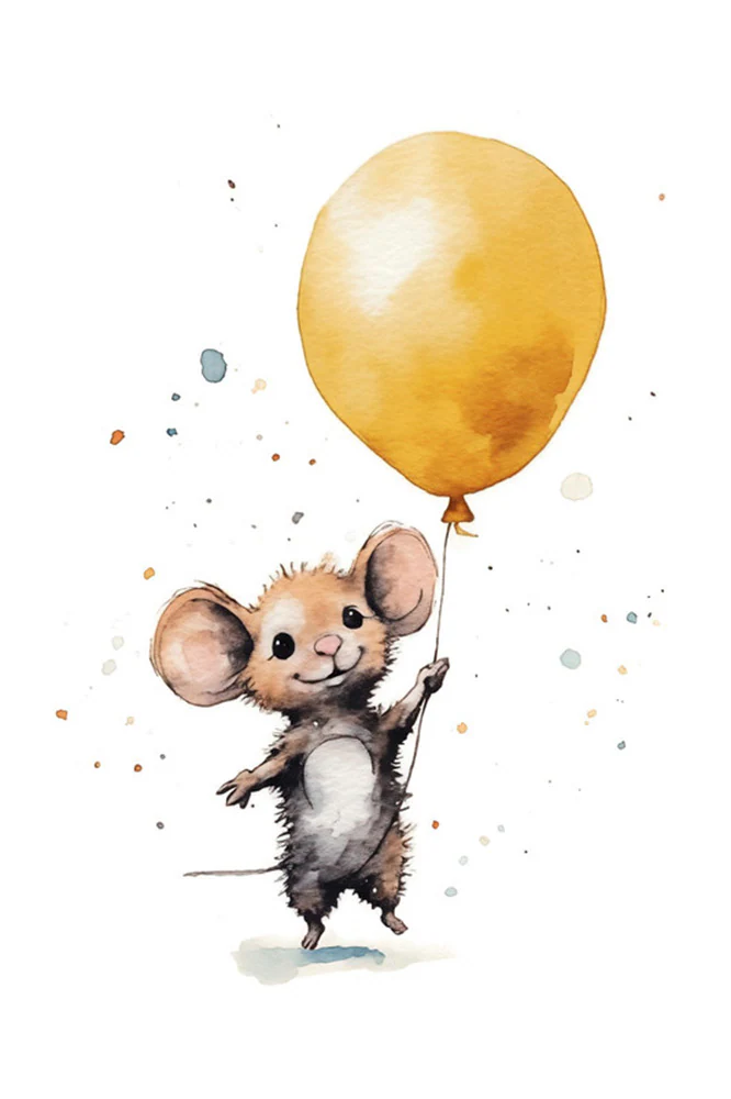 A.S. Création Leinwandbild "Cute Mouse Yellow - Wandbild Weiß Braun Keilrah günstig online kaufen