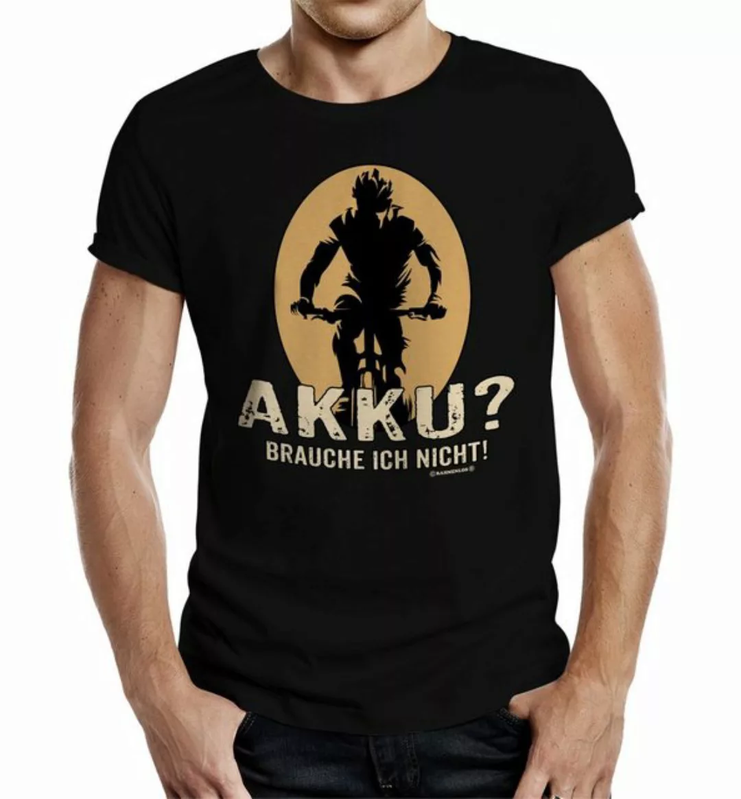 Rahmenlos T-Shirt als Geschenk für Radfahrer - Akku? Brauche ich Nicht! günstig online kaufen