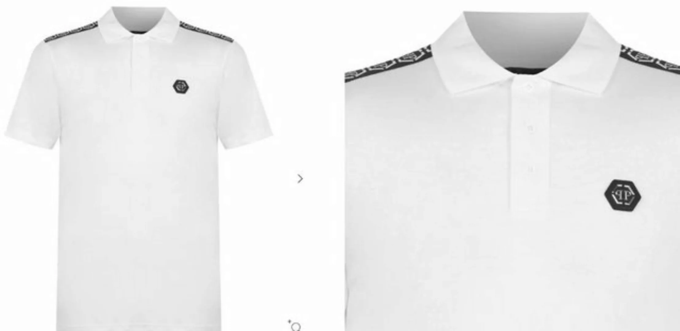 PHILIPP PLEIN Poloshirt Philipp Plein Iconic Cult Tape Logo Polo-Shirt Polo günstig online kaufen