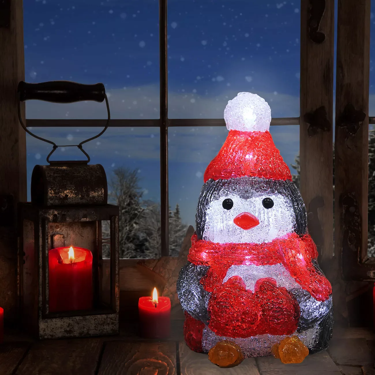 LED Acryl Figur Weihnachten Pinguin günstig online kaufen
