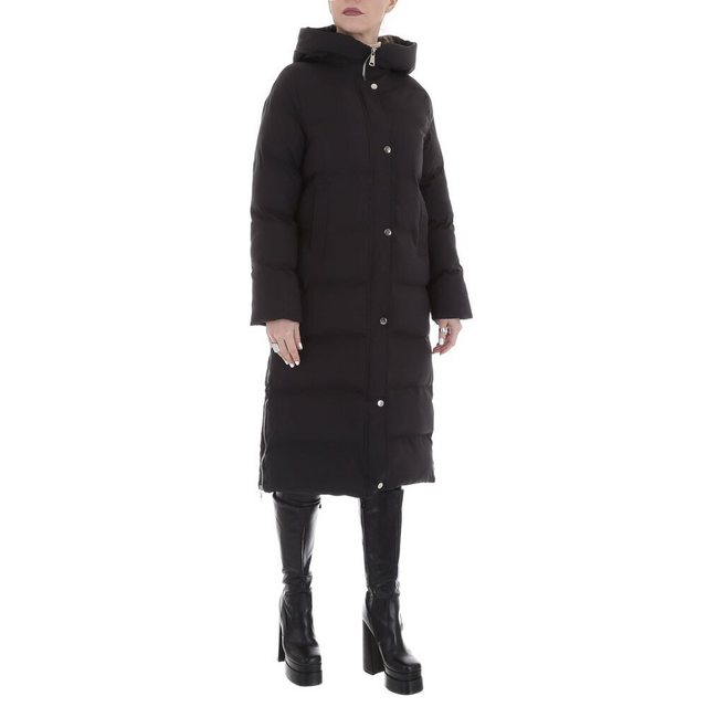 Ital-Design Steppjacke Damen Freizeit Kapuze Gefüttert Winterjacke in Schwa günstig online kaufen