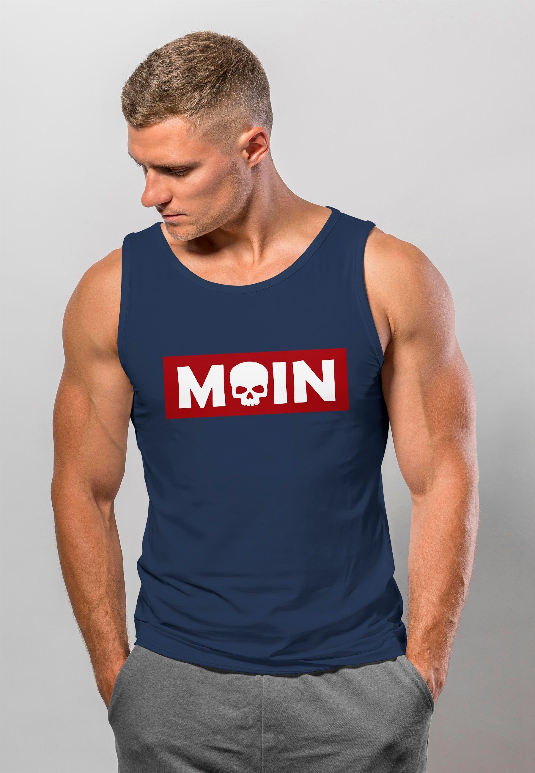 Neverless Tanktop Herren Tank-Top Schriftzug Moin günstig online kaufen