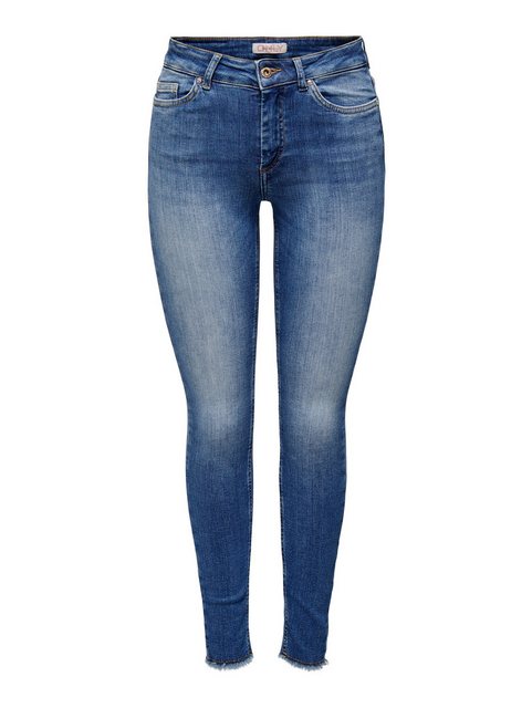 Only Damen Jeans ONLBLUSH MID SK REA1319 - Skinny Fit - Blau - Medium Blue günstig online kaufen