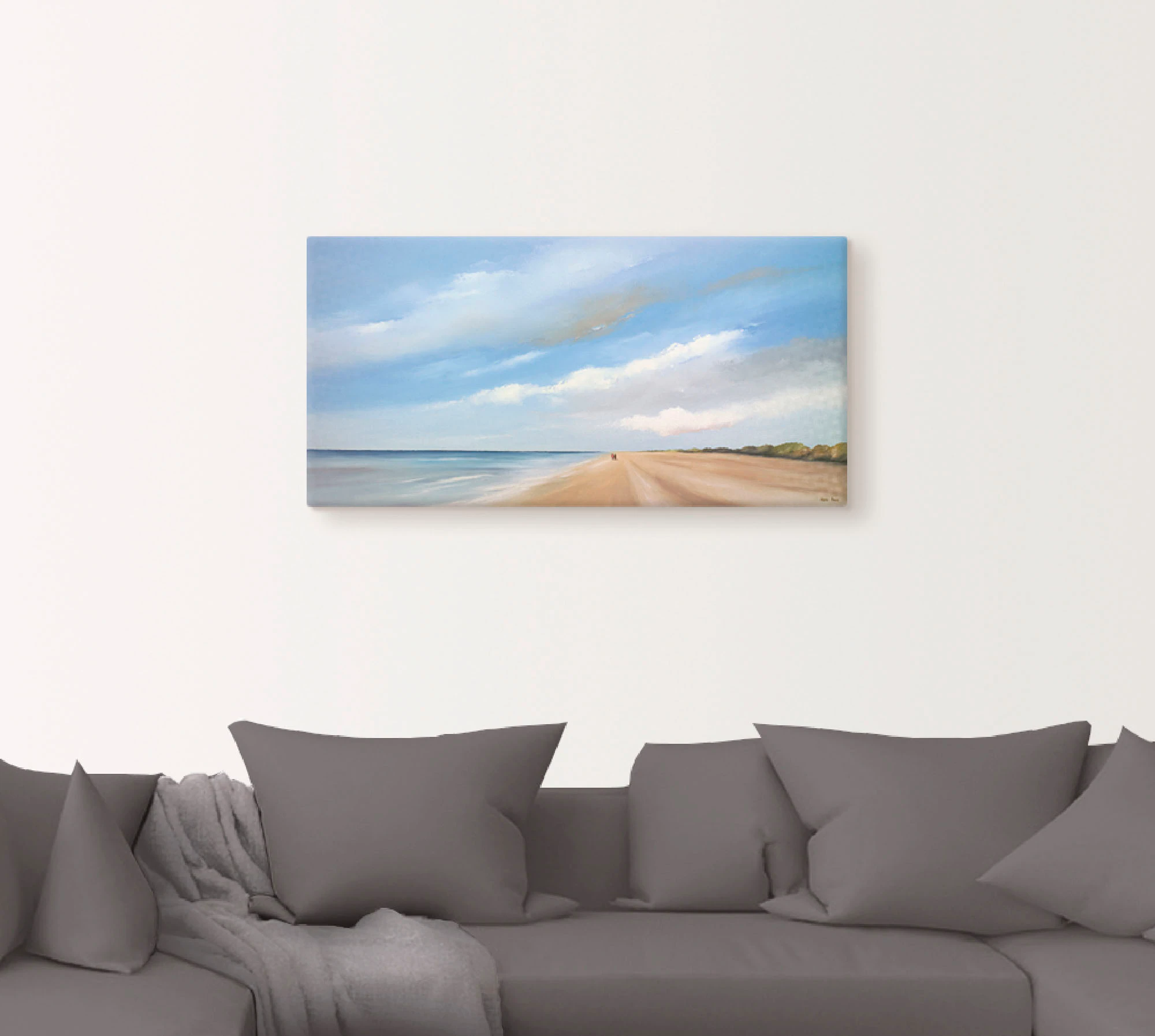 Artland Wandbild "Am Strand entlang III", Strand, (1 St.), als Leinwandbild günstig online kaufen