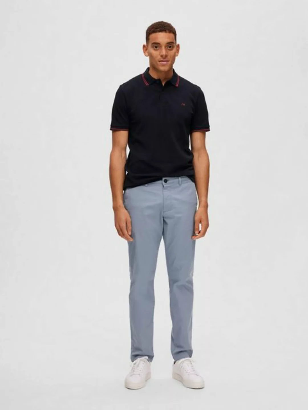 Selected Homme Herren Chino Hose SLHSLIM-NEW MILES - Slim Fit Blau Grau Grü günstig online kaufen