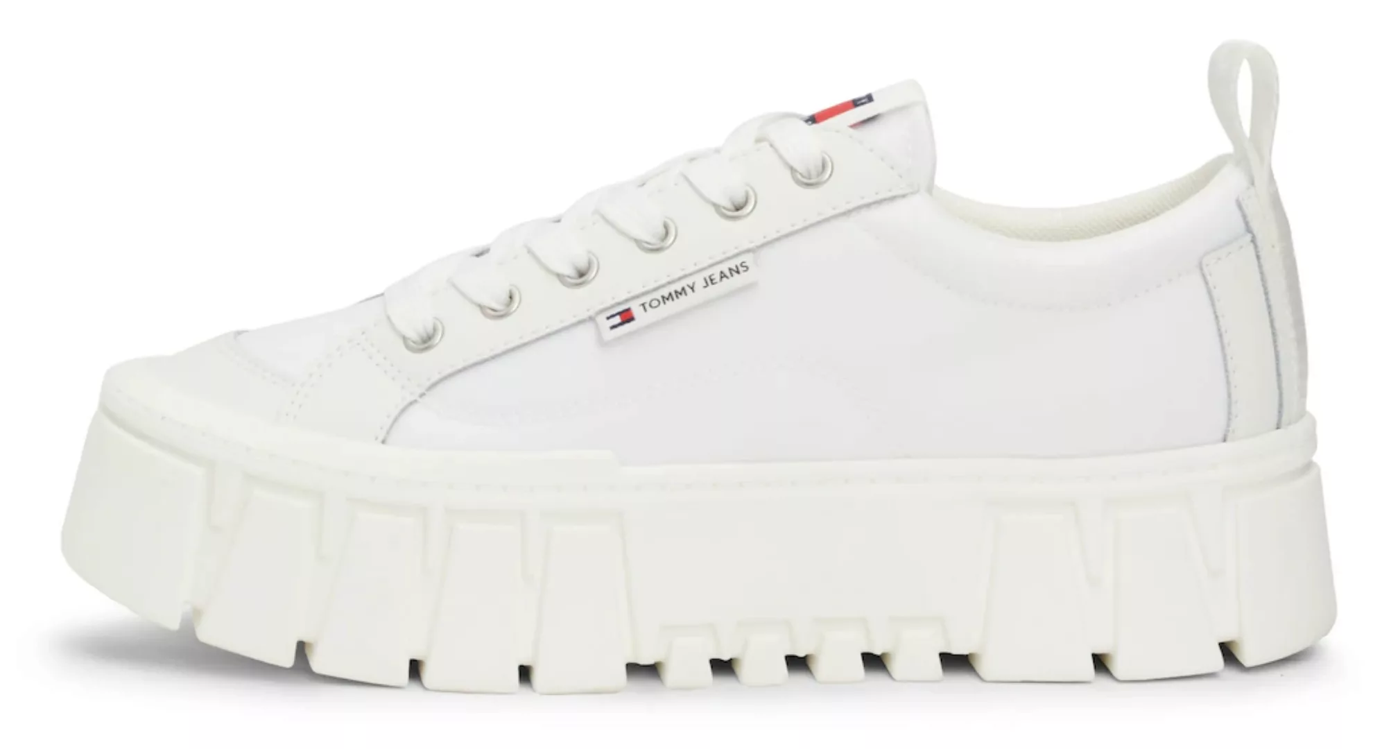 Tommy Jeans Plateausneaker "TJW VULC FLATFORM LC MIX MEDIA", Freizeitschuh, günstig online kaufen