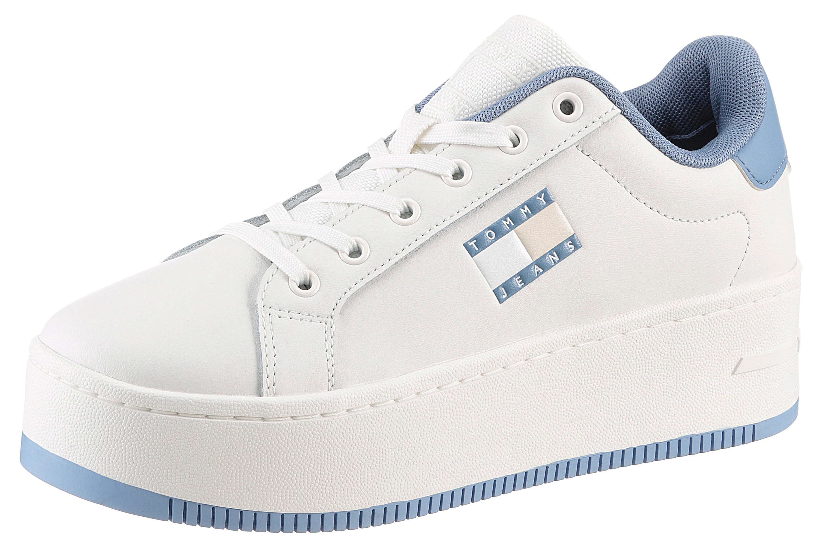 Tommy Jeans Plateausneaker "TJW FLATFORM ESS", Freizeitschuh, Halbschuh, Sc günstig online kaufen