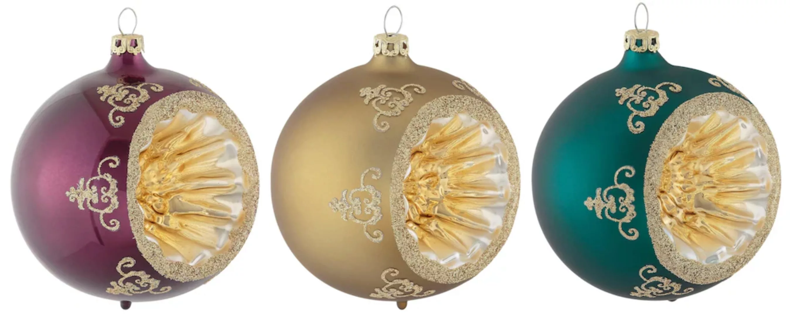 Thüringer Glasdesign Weihnachtsbaumkugel "Christmas Chic, Weihnachtsdeko, C günstig online kaufen