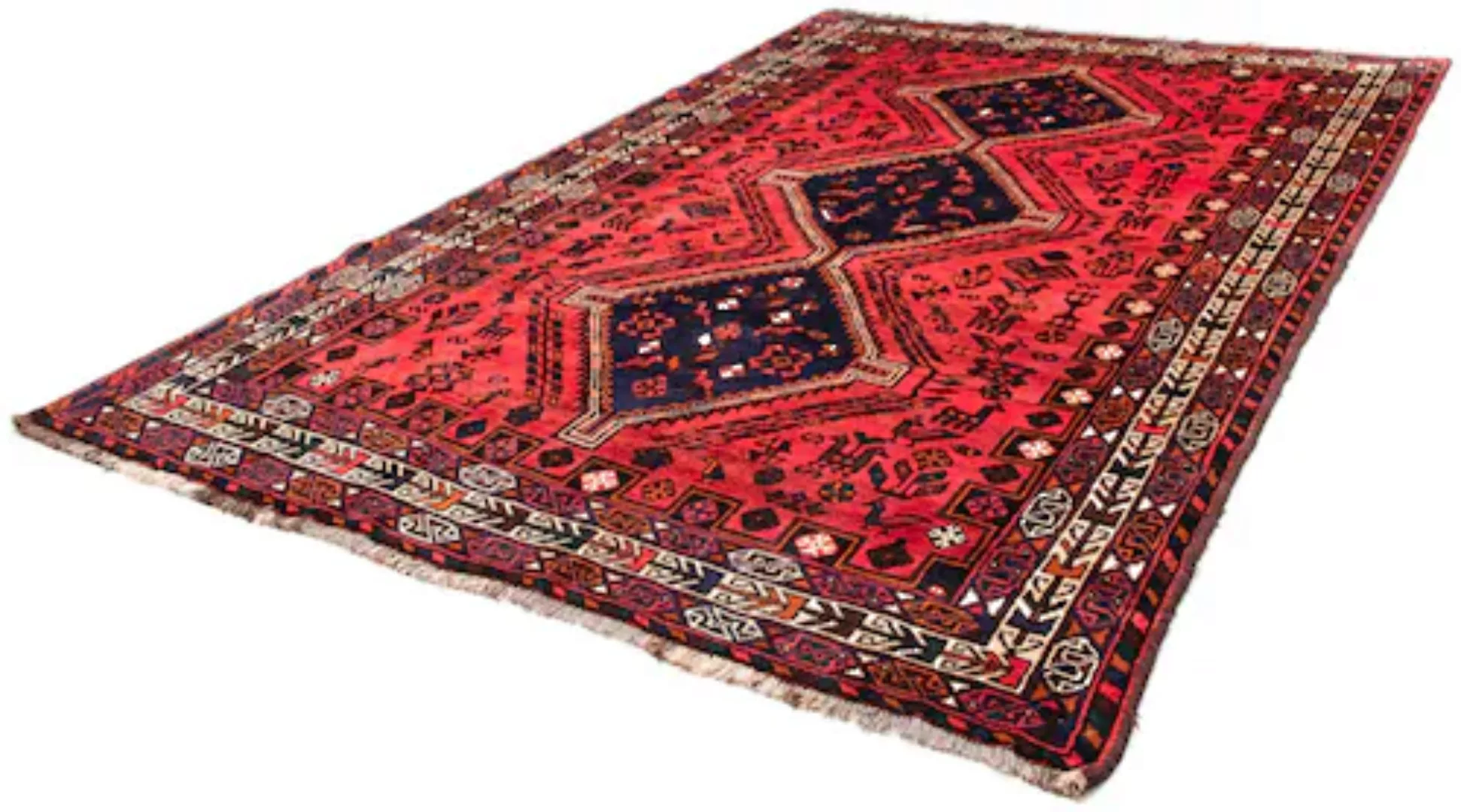 morgenland Wollteppich »Shiraz Medaillon Rosso chiaro 296 x 210 cm«, rechte günstig online kaufen