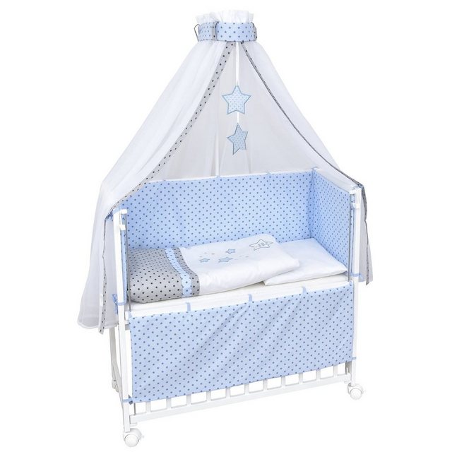 Baby-Delux Beistellbett Babybett Magic Stars Blau, Stillbett 90x40 weiß höh günstig online kaufen