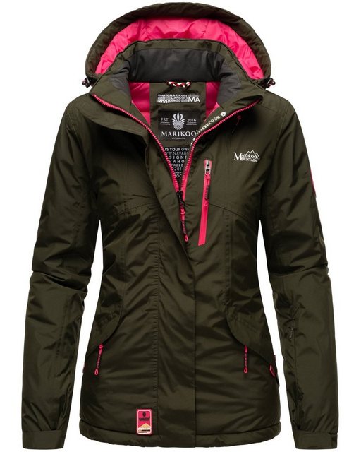 Marikoo Outdoorjacke Rabeaa sportliche Outdoorjacke mit abnehmbarer Kapuze günstig online kaufen