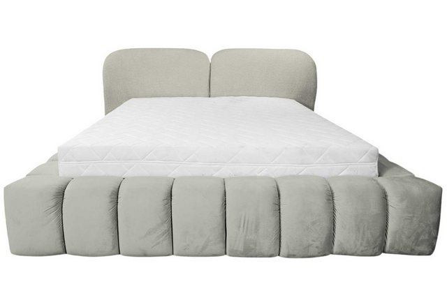 Xlmoebel Bett Hochwertiges Bettgestell 180x200 cm in Grau mit Kopfteil für günstig online kaufen