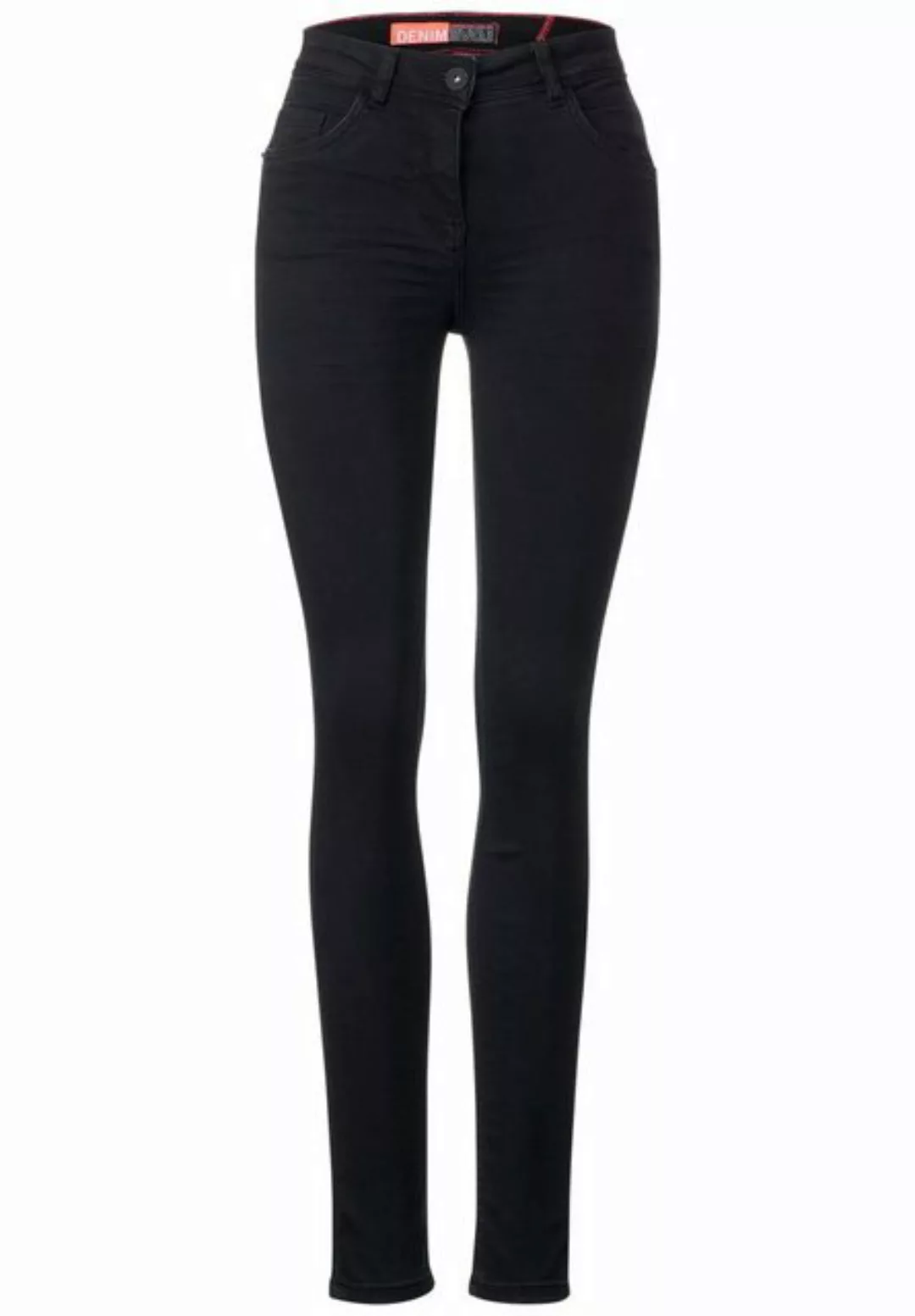 Cecil Slim-fit-Jeans Slim Fit Jeans Style Vicky Leichter Glanz, dunkle Wasc günstig online kaufen