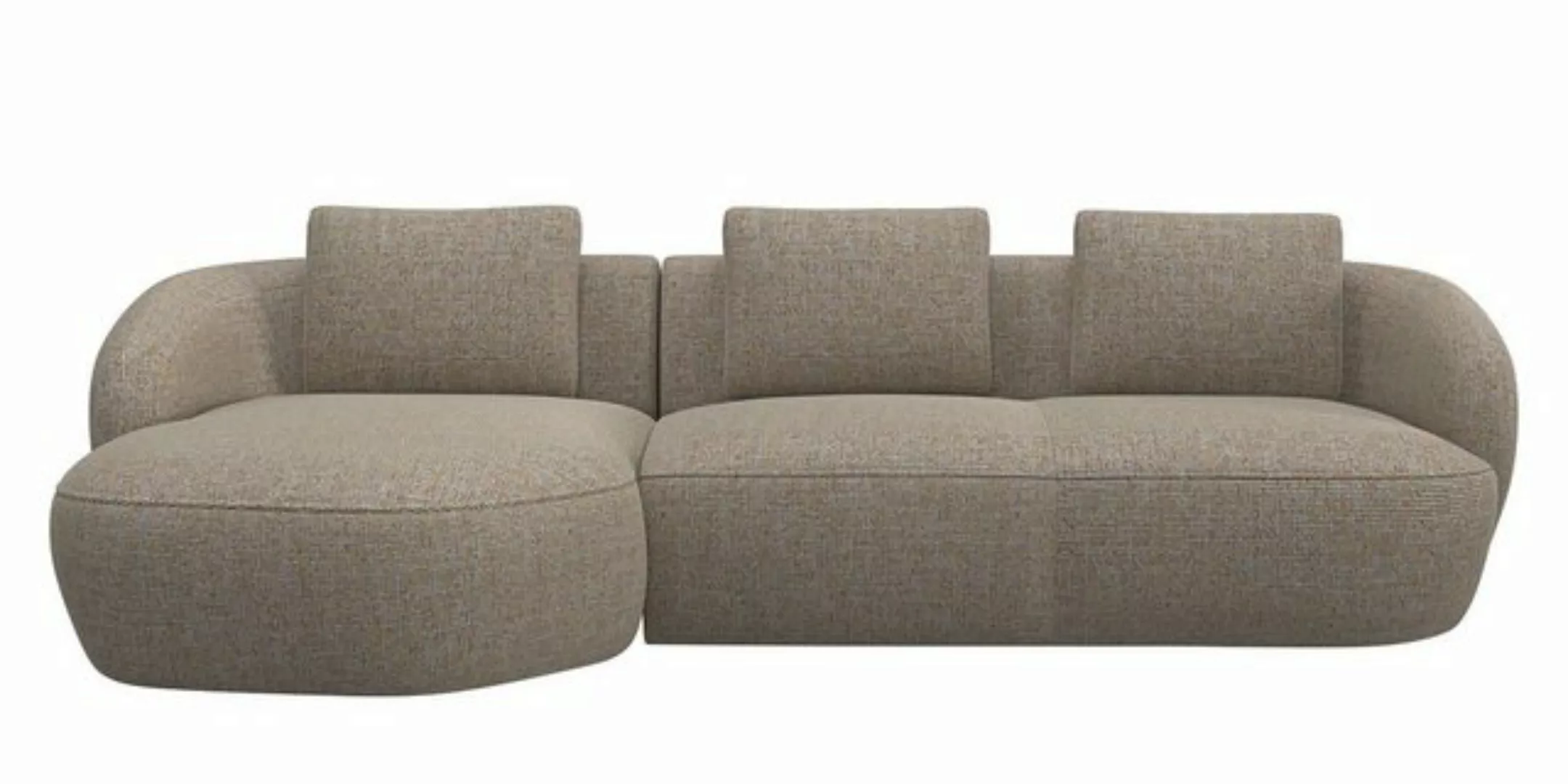 FLEXLUX Wohnlandschaft Torino, rund, L-Form, Sofa-Ecke mit Recamiere, Longc günstig online kaufen