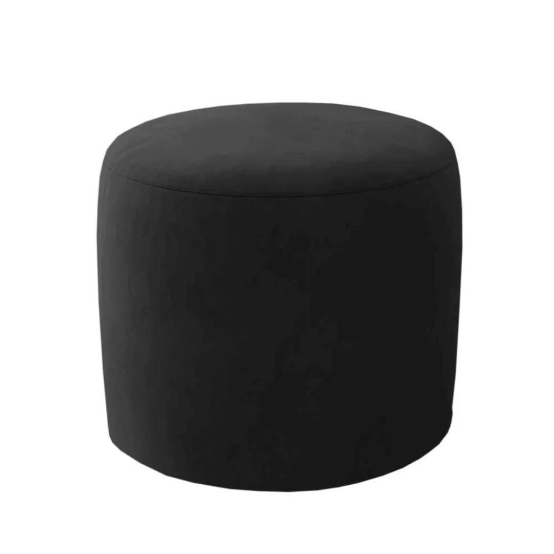 Hocker Couchhocker aus Samt in runder Form günstig online kaufen