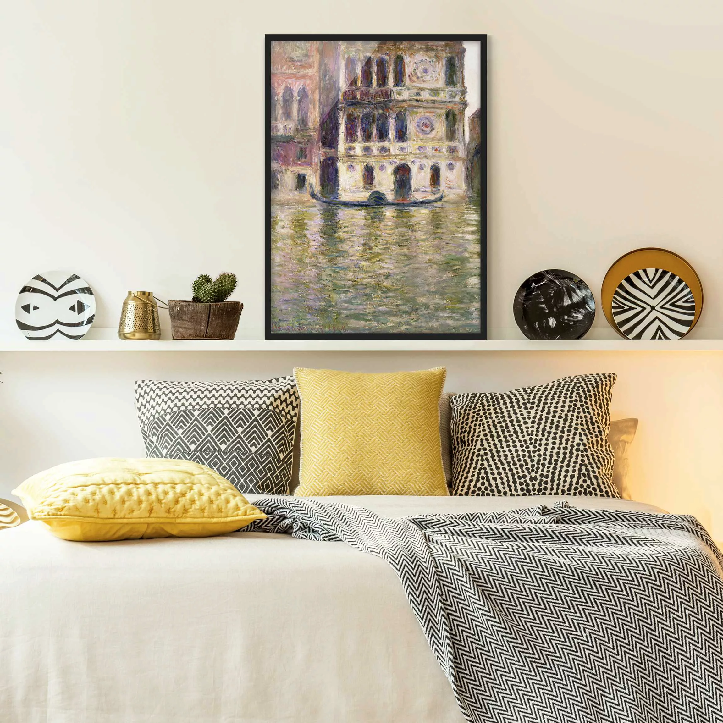 Bild mit Rahmen Kunstdruck - Hochformat Claude Monet - Palazzo Dario günstig online kaufen