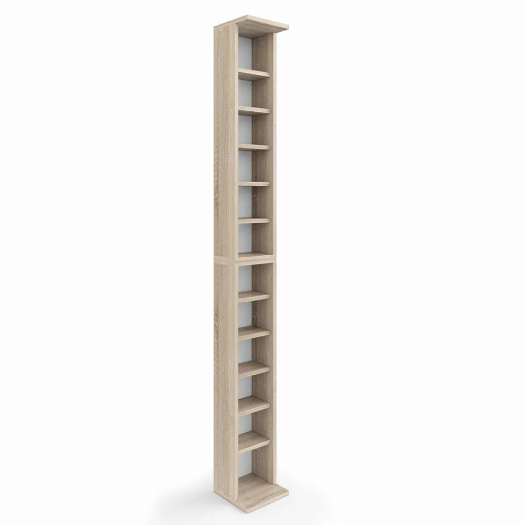 Vicco CD-Regal, Sonoma/Sonoma, 21 x 183.6 günstig online kaufen