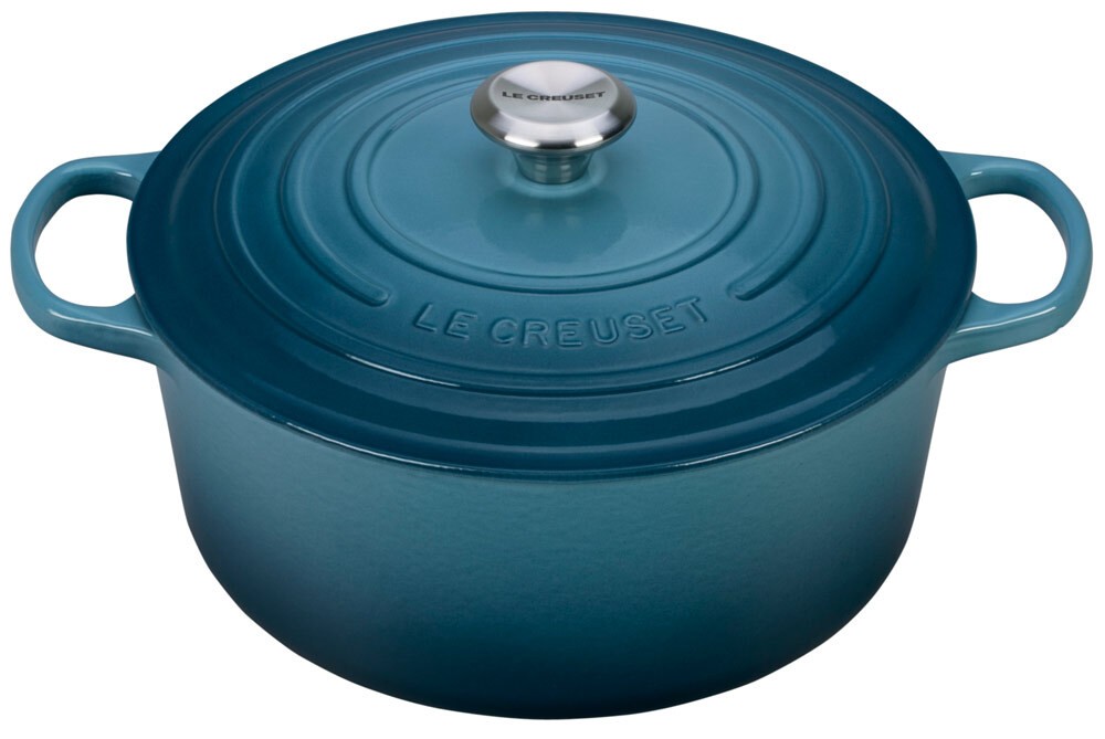 Le Creuset Bräter Signature Rund Gusseisen Deep Teal 26cm günstig online kaufen