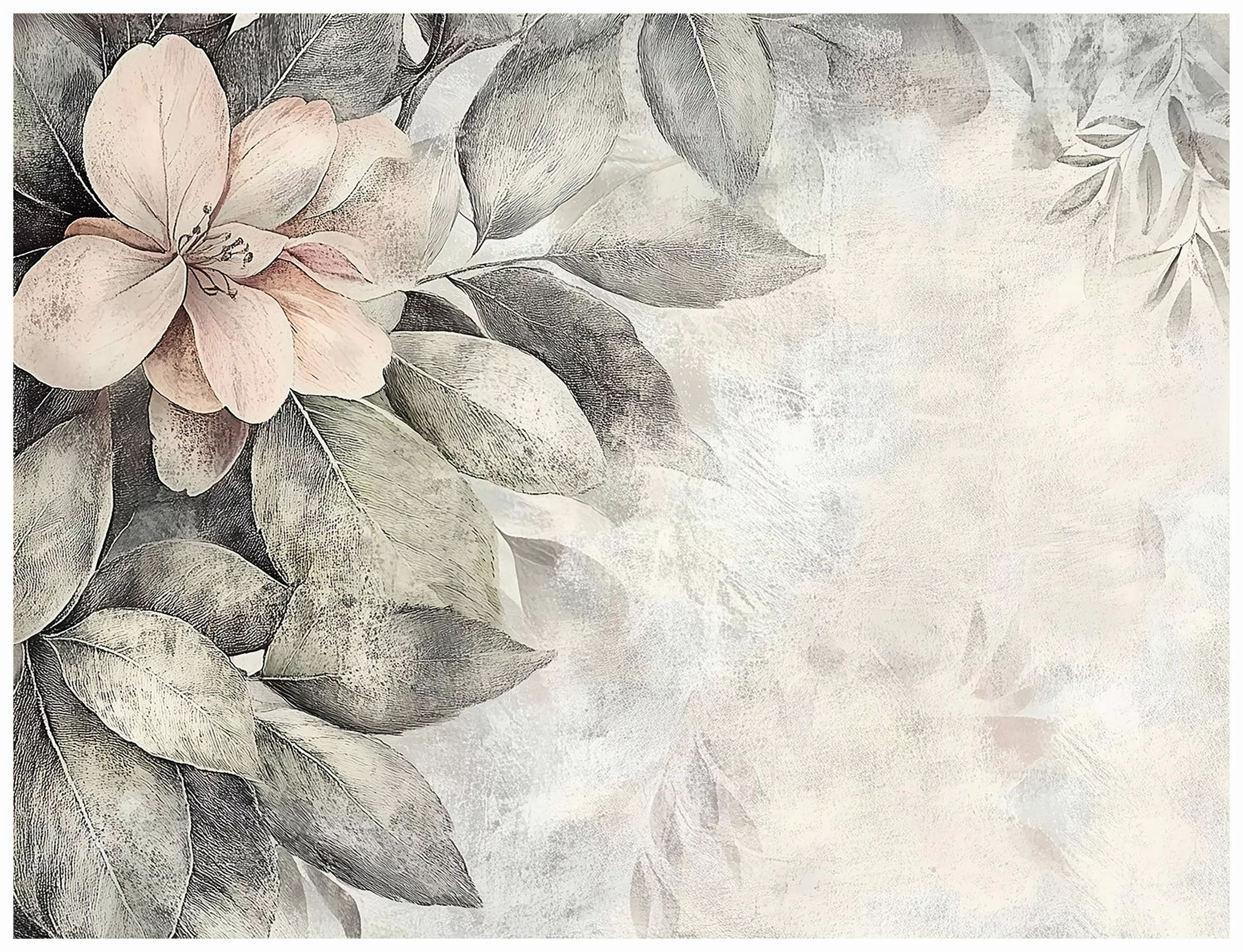 Wallarena Fototapete Blätter Blumen Vintage Vlies günstig online kaufen