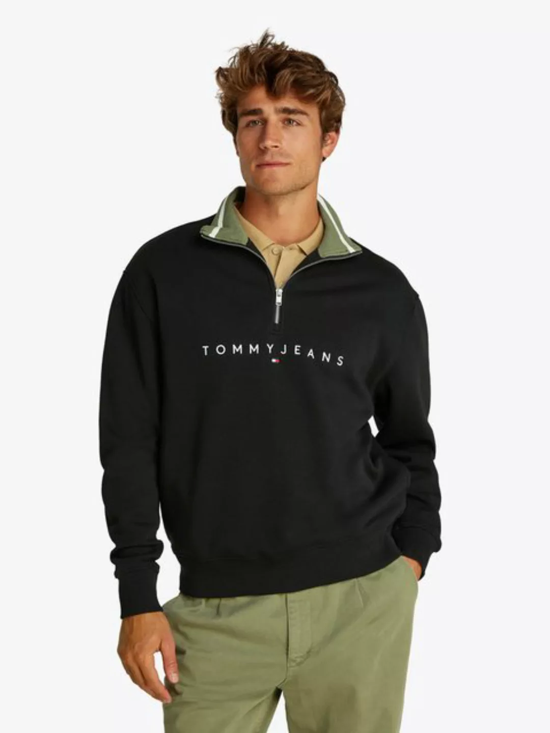 Tommy Jeans Sweatshirt TJM RLX LINEAR 1/4 ZIP Mit Rundhalsausschnitt günstig online kaufen