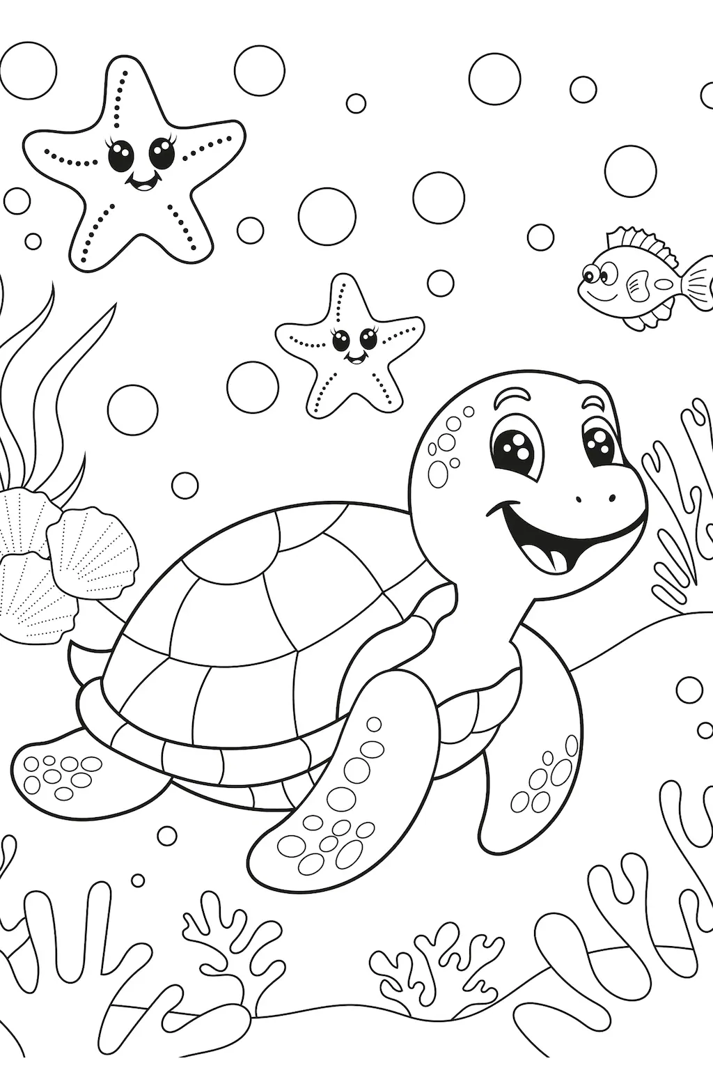 queence Bild "Seesterne und Schildkröte", Blätter-Blätterbilder-Figuren-Fis günstig online kaufen