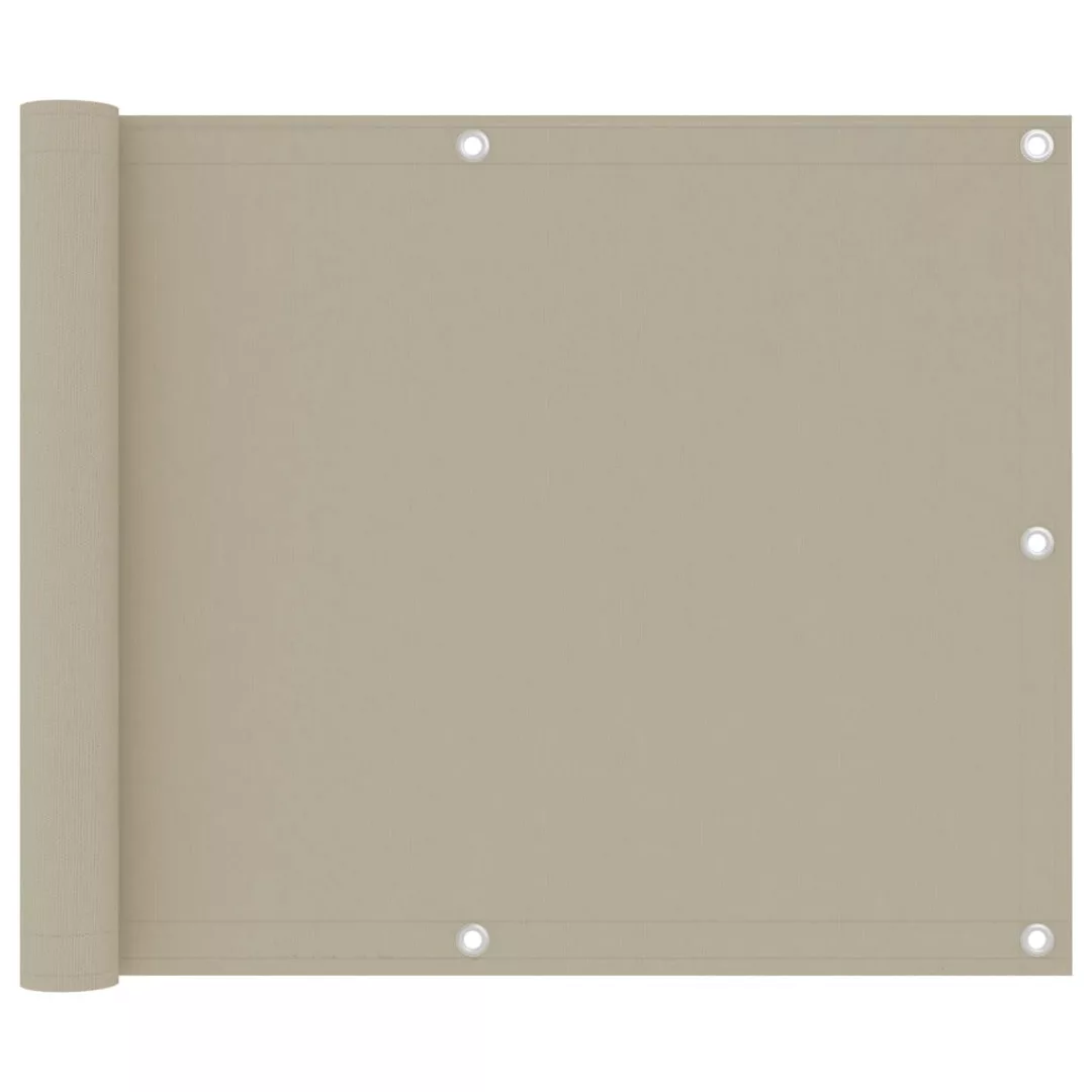 Balkon-sichtschutz Beige 75x500 Cm Oxford-gewebe günstig online kaufen