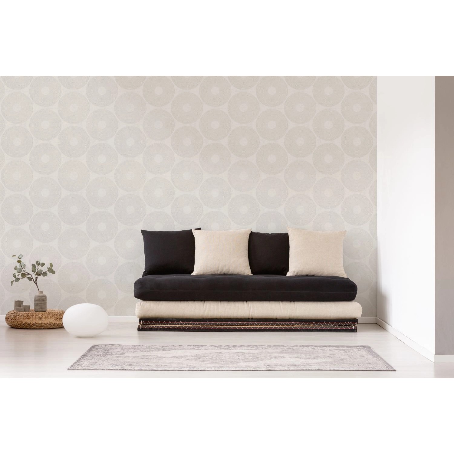 Livingwalls Tapete Punktmuster Weiß und Grau 53 cm x 10,05 m AS-385241 günstig online kaufen