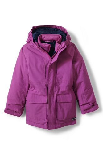 3-in-1-Parka SQUALL, Größe: 122/128, Lila, Polyester, by Lands' End, Wiese günstig online kaufen