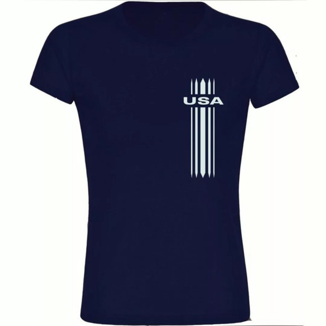 multifanshop T-Shirt Damen USA - Streifen - Frauen günstig online kaufen