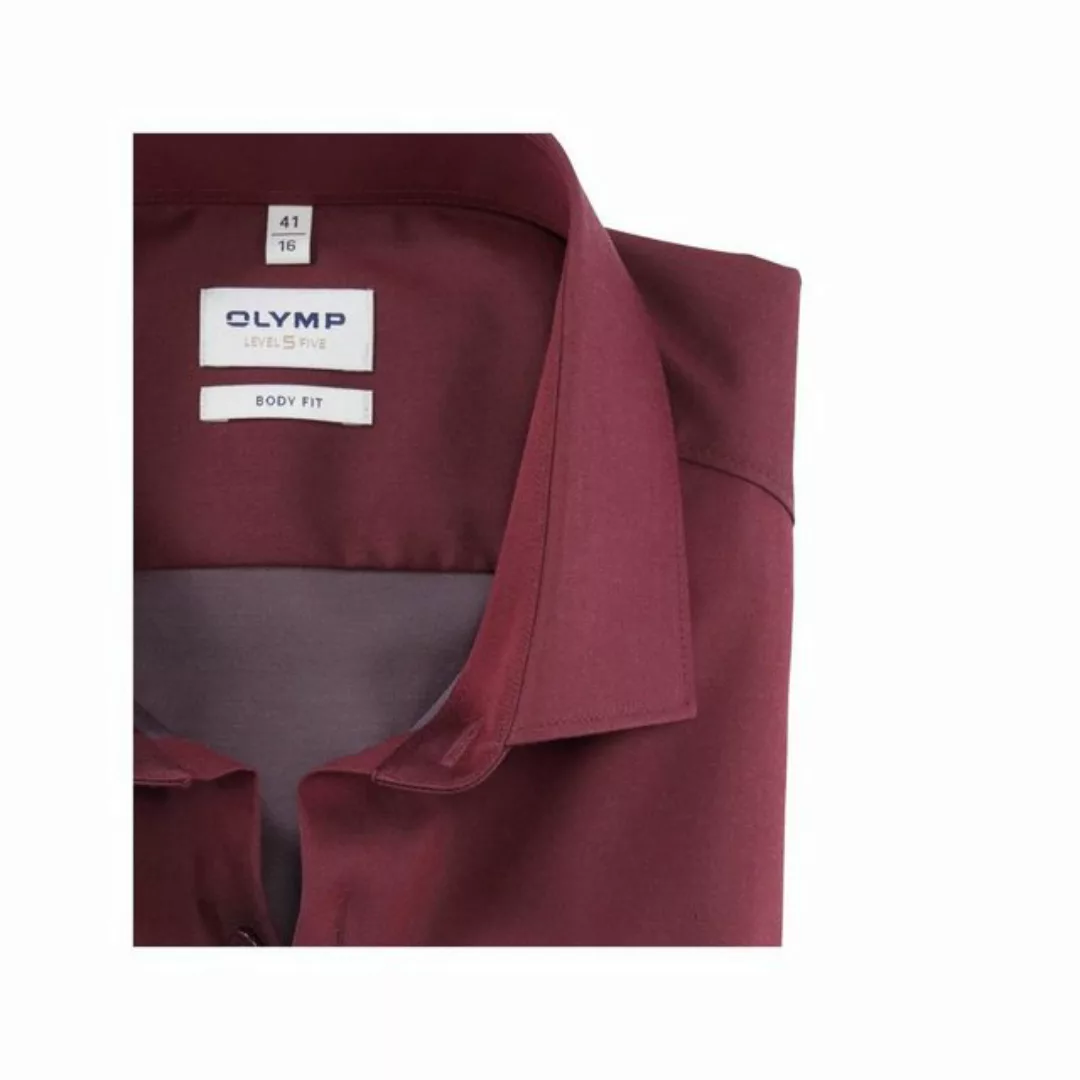 OLYMP Hemd Level 5 Bordeaux Rot - Größe 40 günstig online kaufen