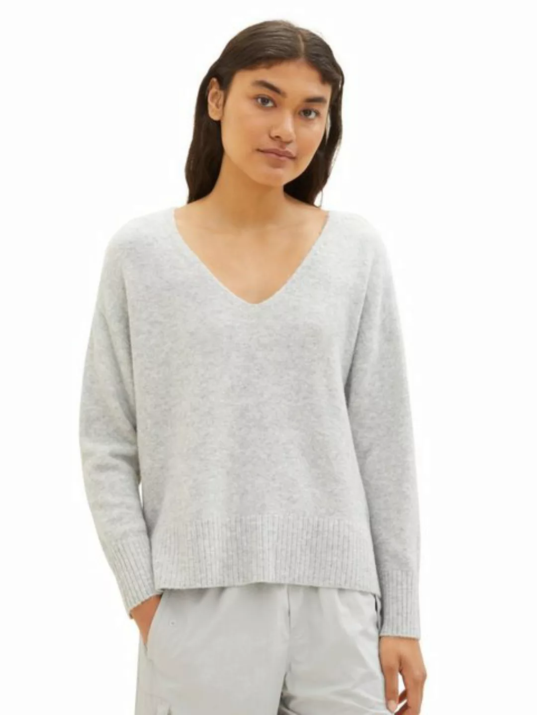 TOM TAILOR Strickpullover Basic Strickpullover cozy v-neck pullover 6375 in günstig online kaufen