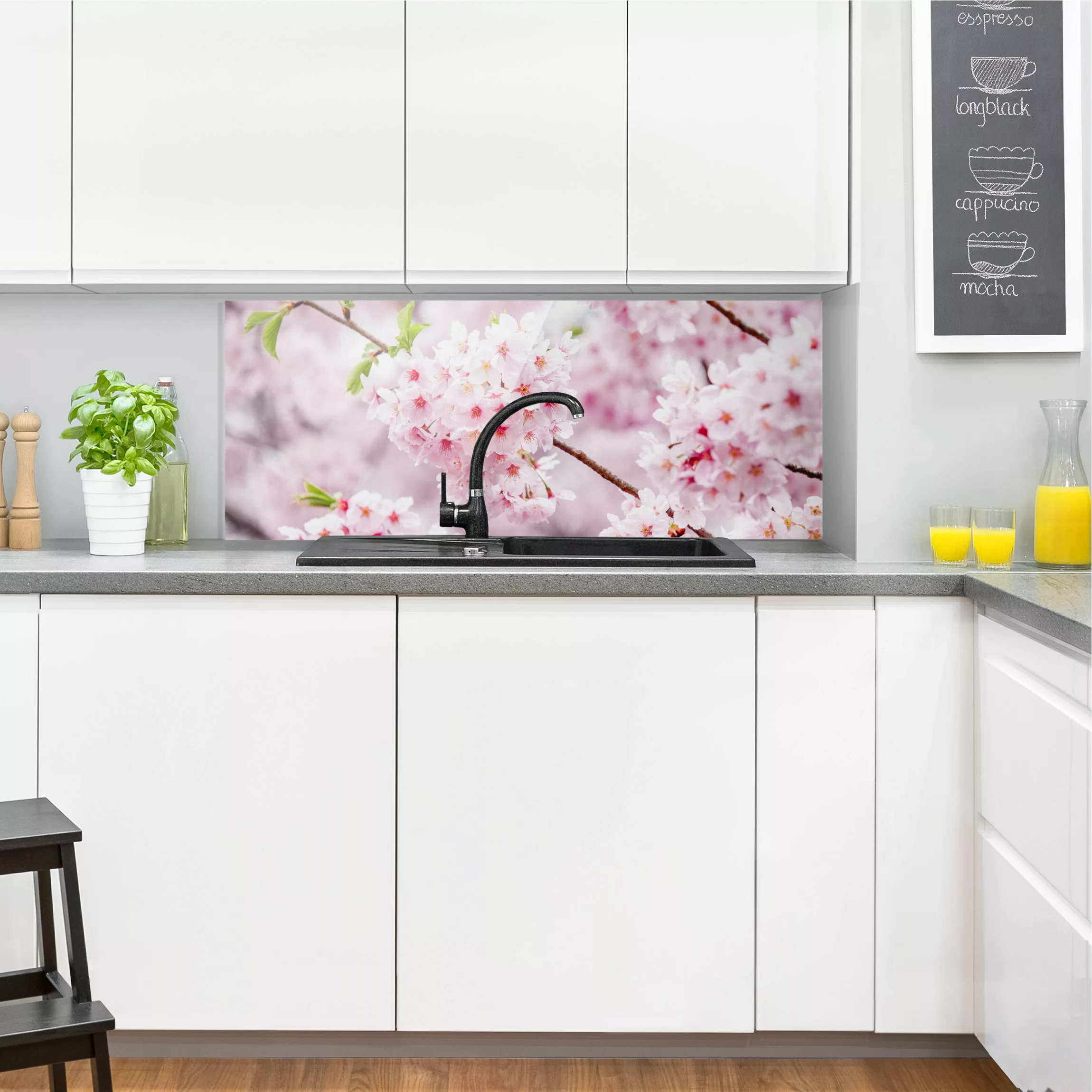 Spritzschutz Japanische Kirschblüten günstig online kaufen