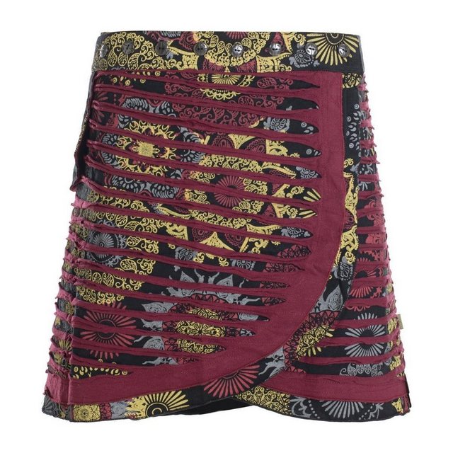 Vishes Wickelrock A Line Wickelrock Kurzrock Mini Skirt mit Knöpfen A-Linie günstig online kaufen