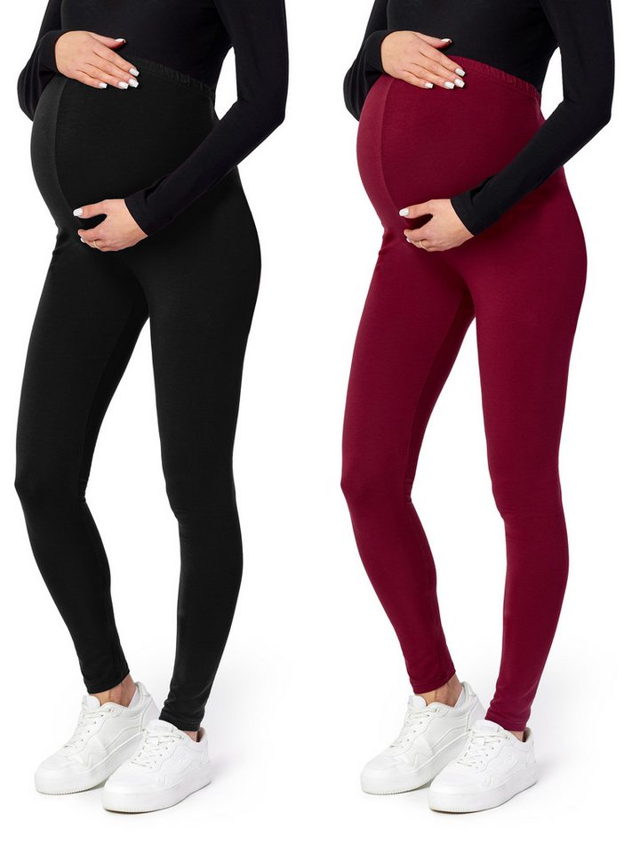 Be Mammy Umstandsleggings Lange Umstandshose aus Viskose BE-02 2er Pack (2- günstig online kaufen