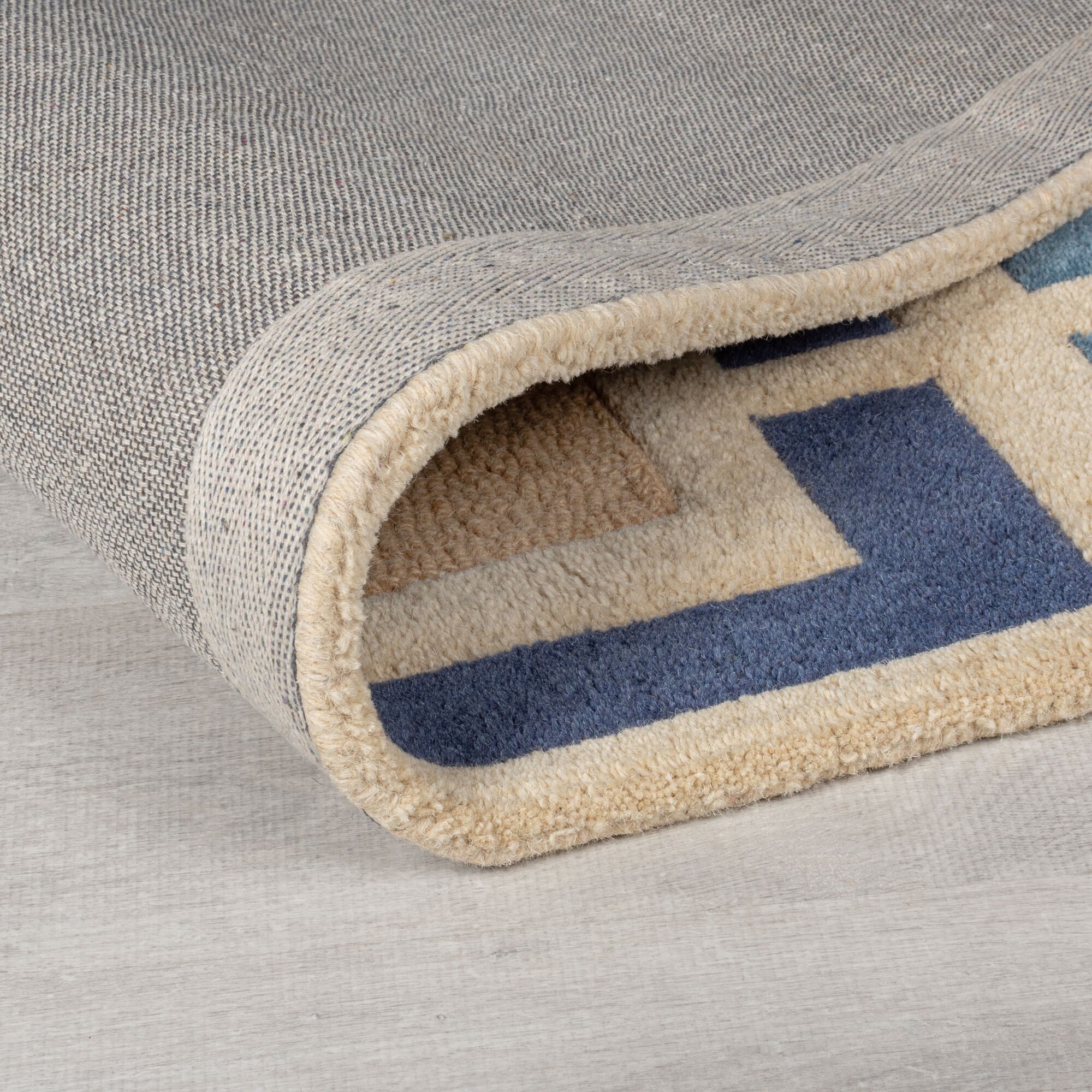 FLAIR RUGS Wollteppich Retro Blocks, rechteckig, günstig online kaufen