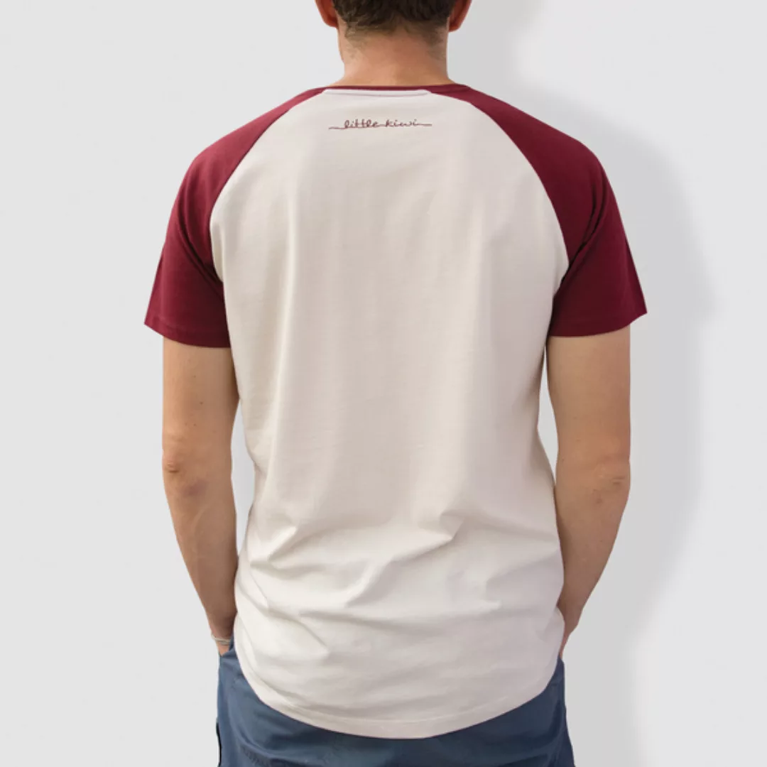 Herren T-shirt, "Fuchs", Burgundy/white günstig online kaufen