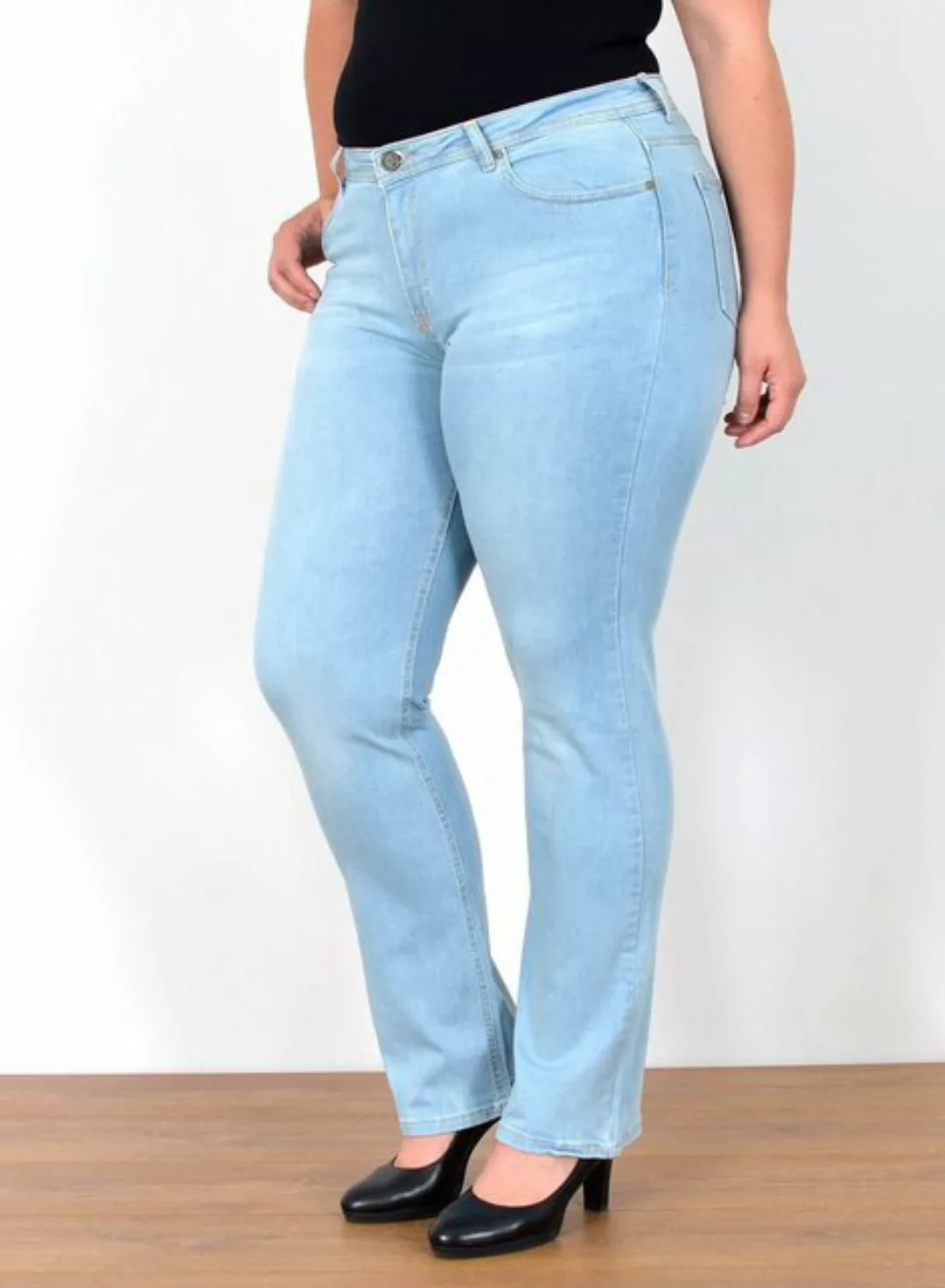 ESRA Straight-Jeans FG2 High Waist Jeans Damen Straight Hose Stretch bis Üb günstig online kaufen