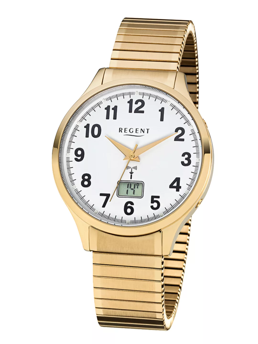 Regent Armbanduhr mit Flexband FR-209 Herrenfunkuhr günstig online kaufen