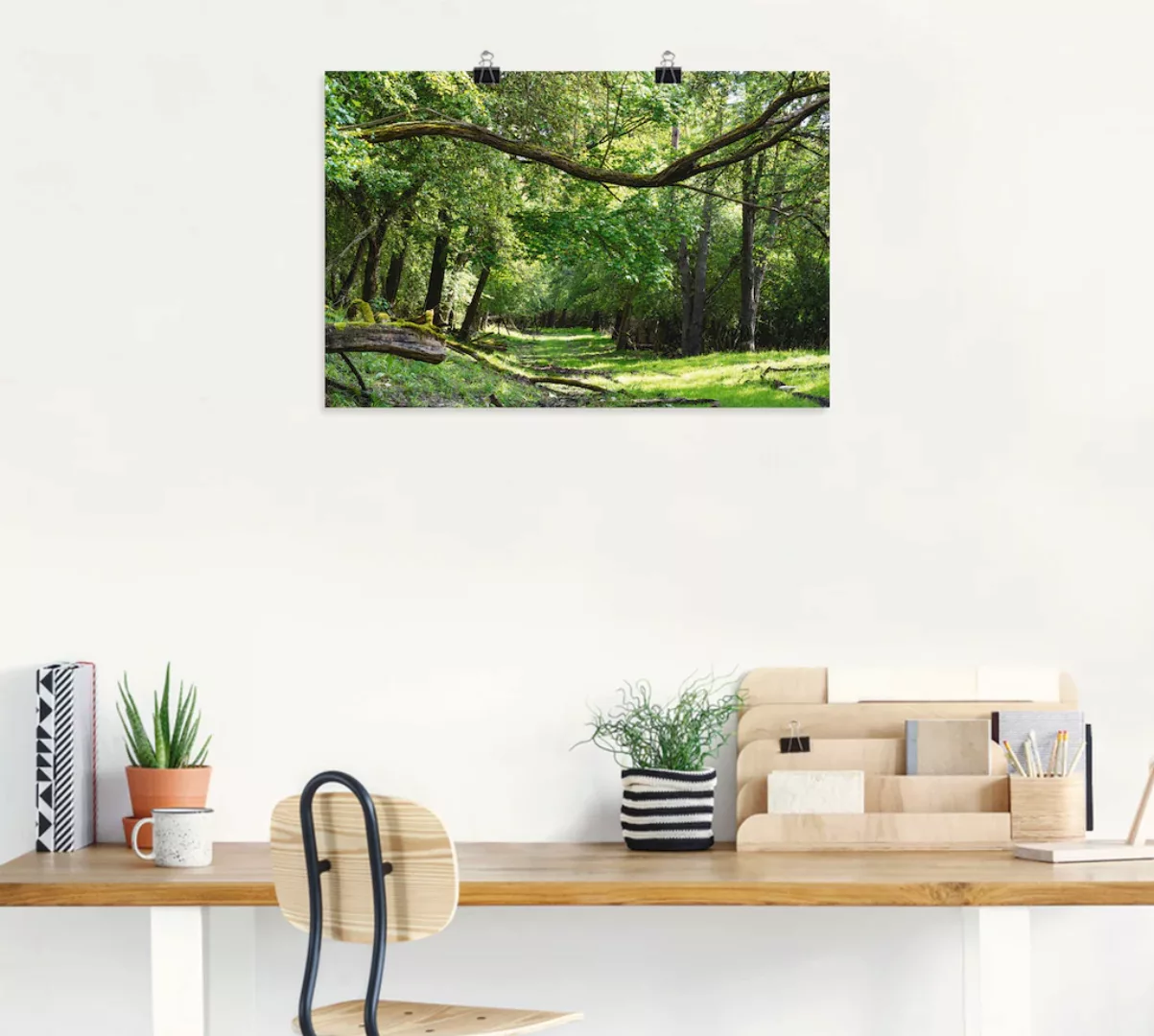 Artland Wandbild "Auf grünem Weg durch den grünen Wald", Wald, (1 St.), als günstig online kaufen