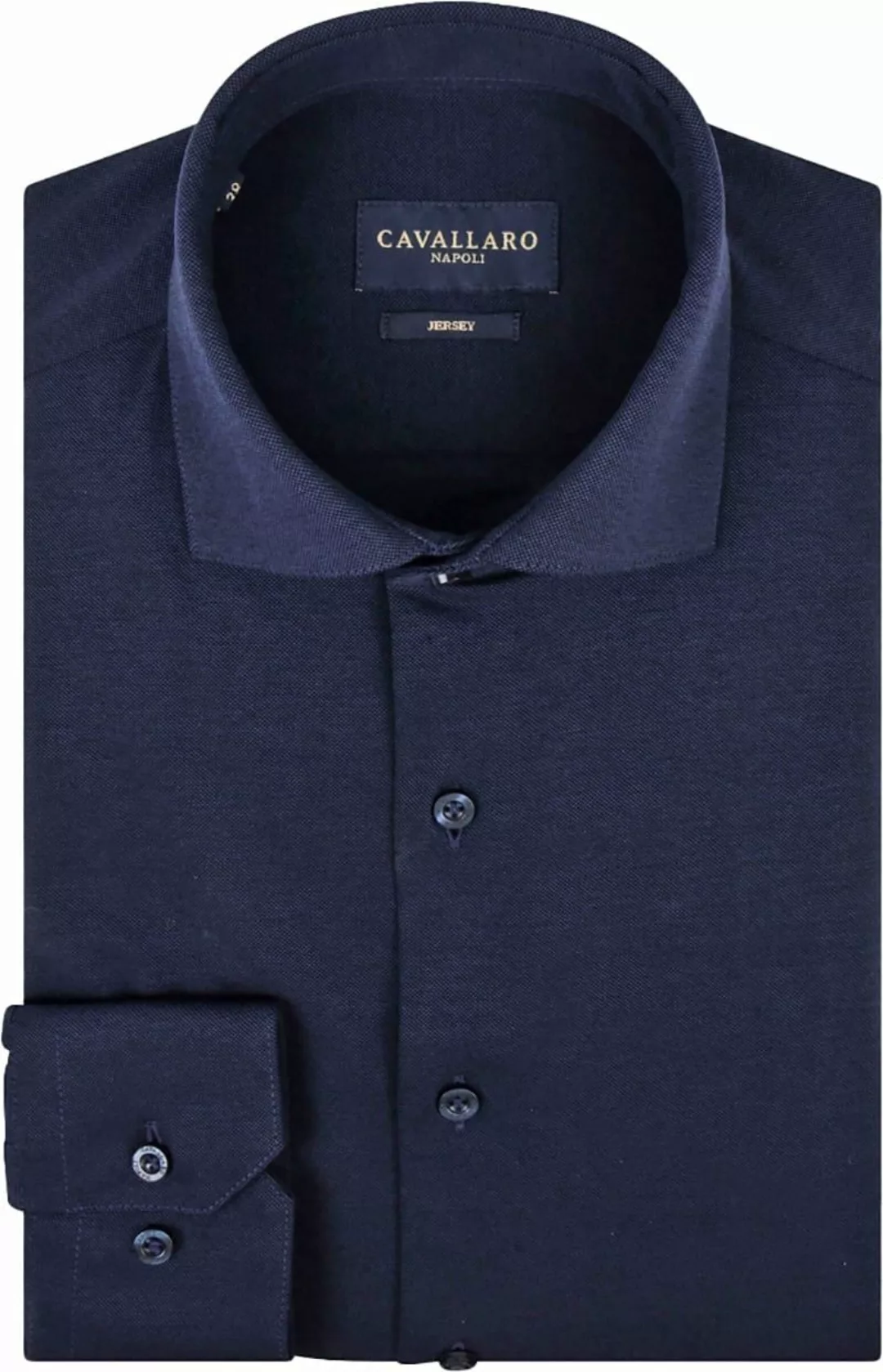 Cavallaro Piqué Hemd Navy - Größe 39 günstig online kaufen