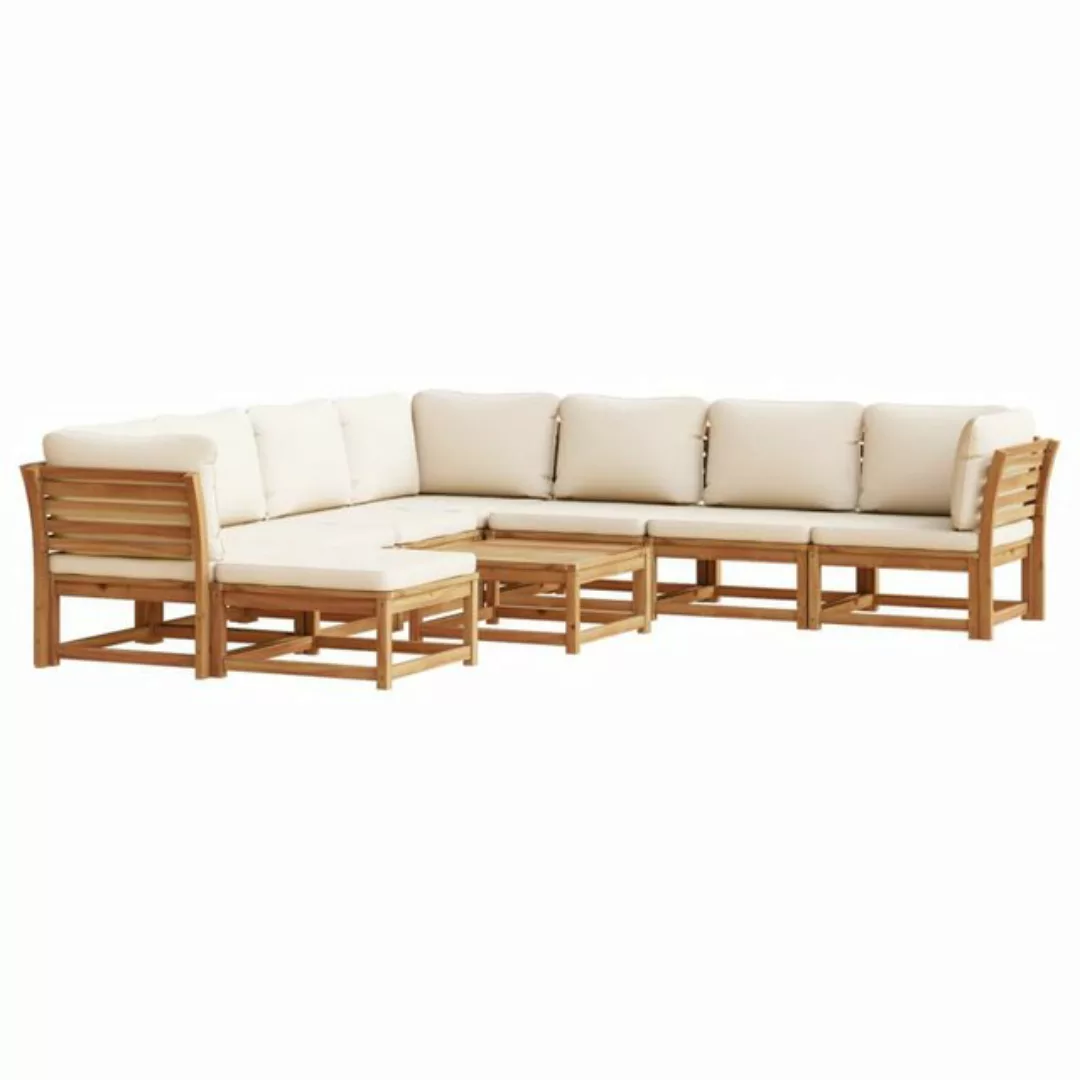 vidaXL Sofaelement 9-tlg. Garten-Lounge-Set mit Kissen Massivholz Akazie (1 günstig online kaufen