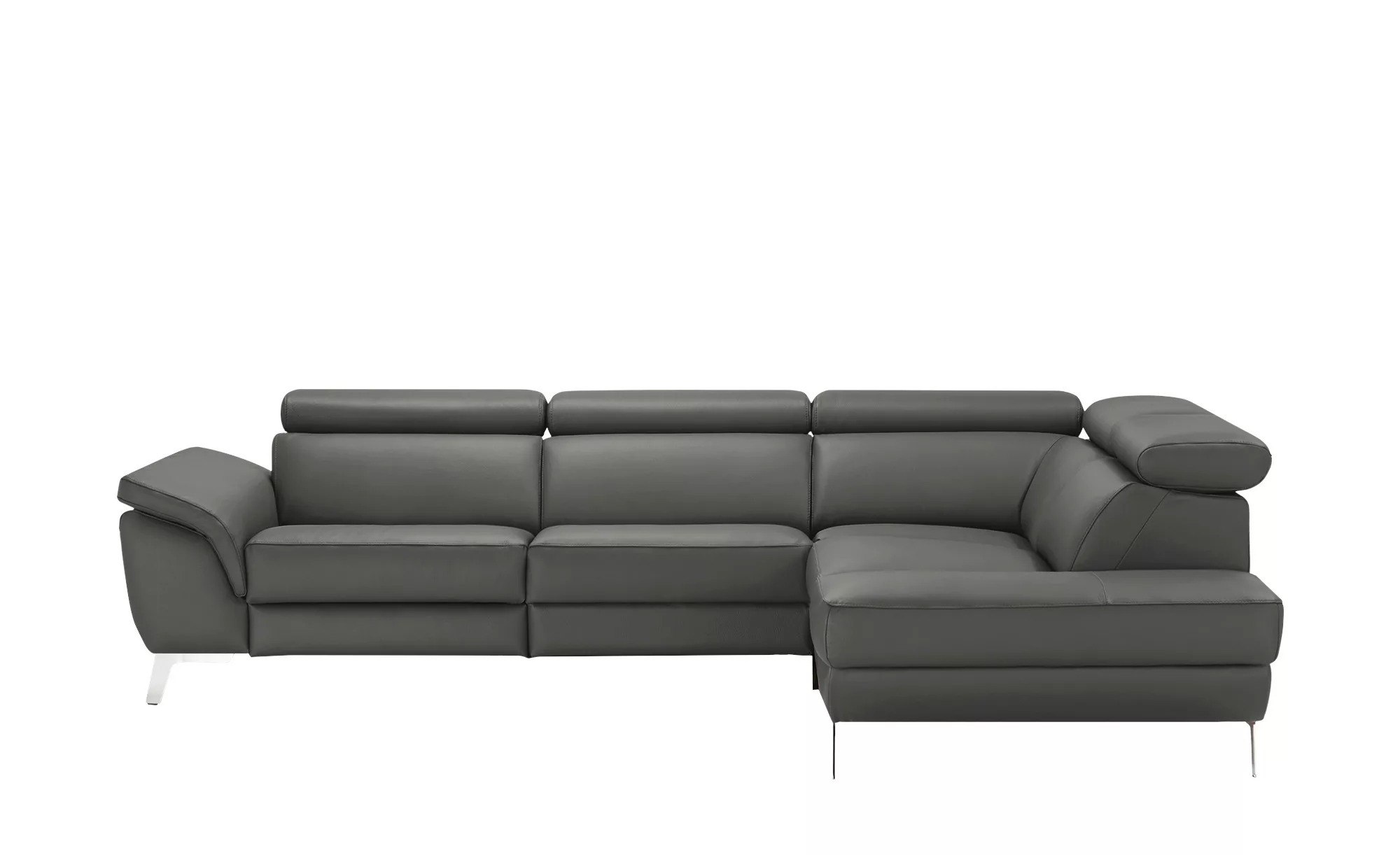 uno Ecksofa Leder  Dallas ¦ grau ¦ Maße (cm): B: 283 H: 74 T: 228.0 Polster günstig online kaufen