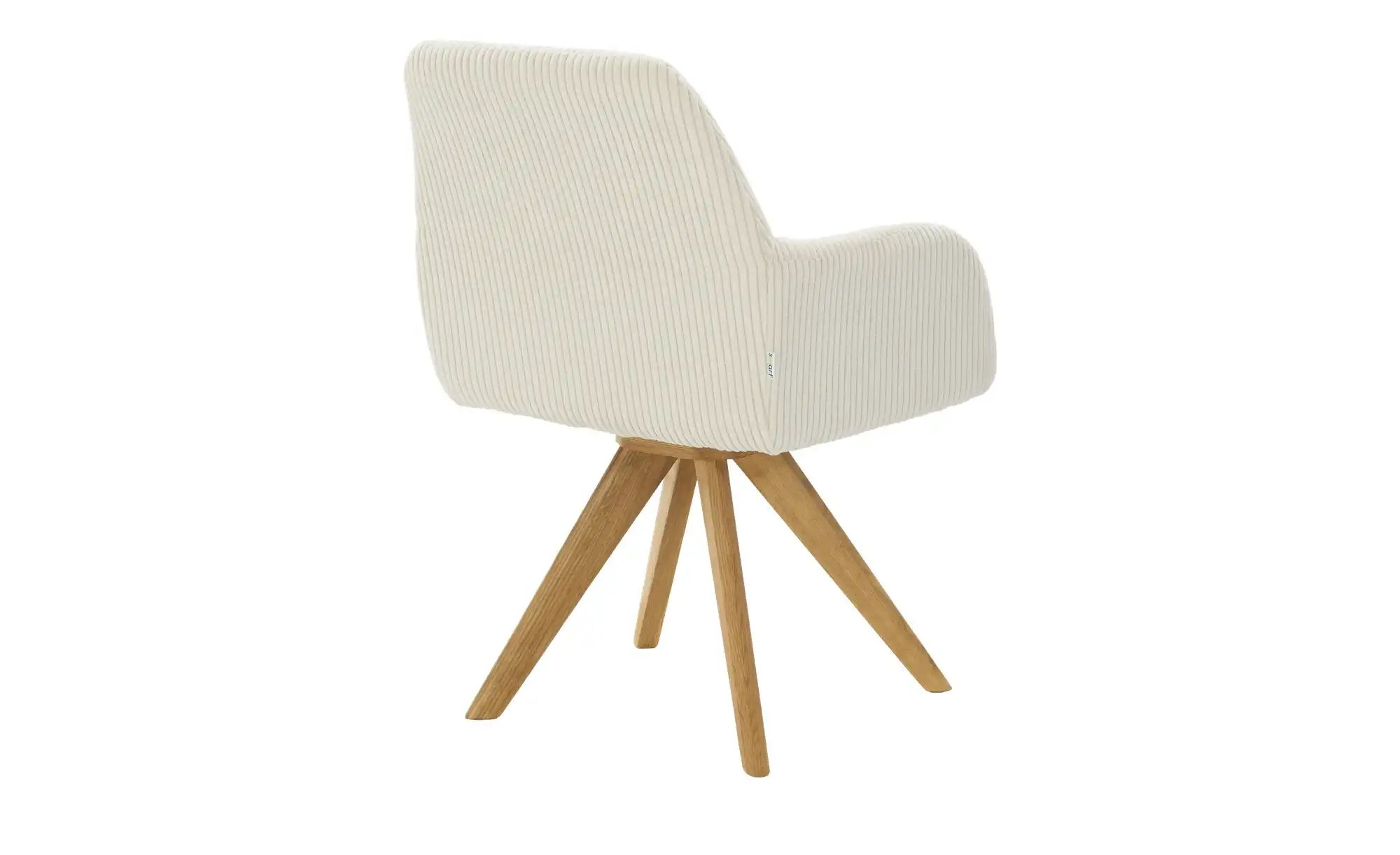 smart Cord-Armlehnstuhl drehbar  Frederik ¦ beige ¦ Maße (cm): B: 59 H: 87 günstig online kaufen