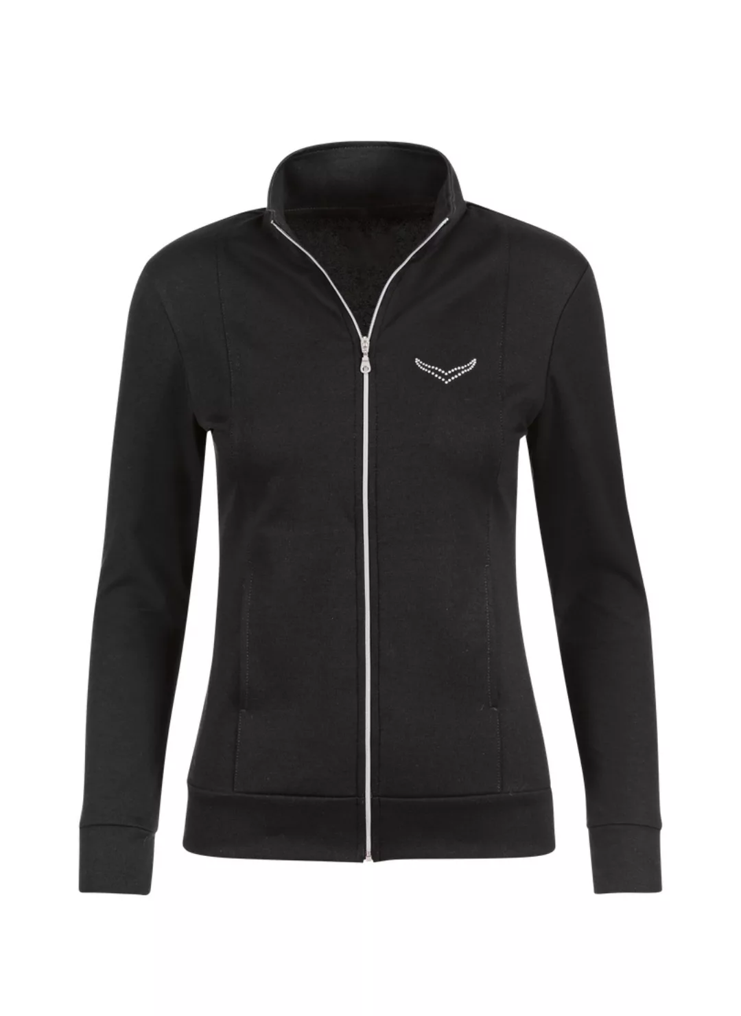 Trigema Sweatjacke "TRIGEMA Jacke mit Kristallsteinen" günstig online kaufen