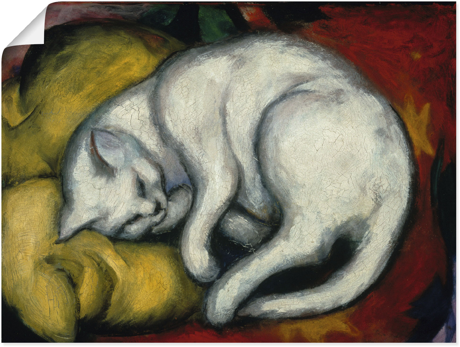 Artland Wandbild "Die weisse Katze. 1912", Haustiere, (1 St.), als Alubild, günstig online kaufen