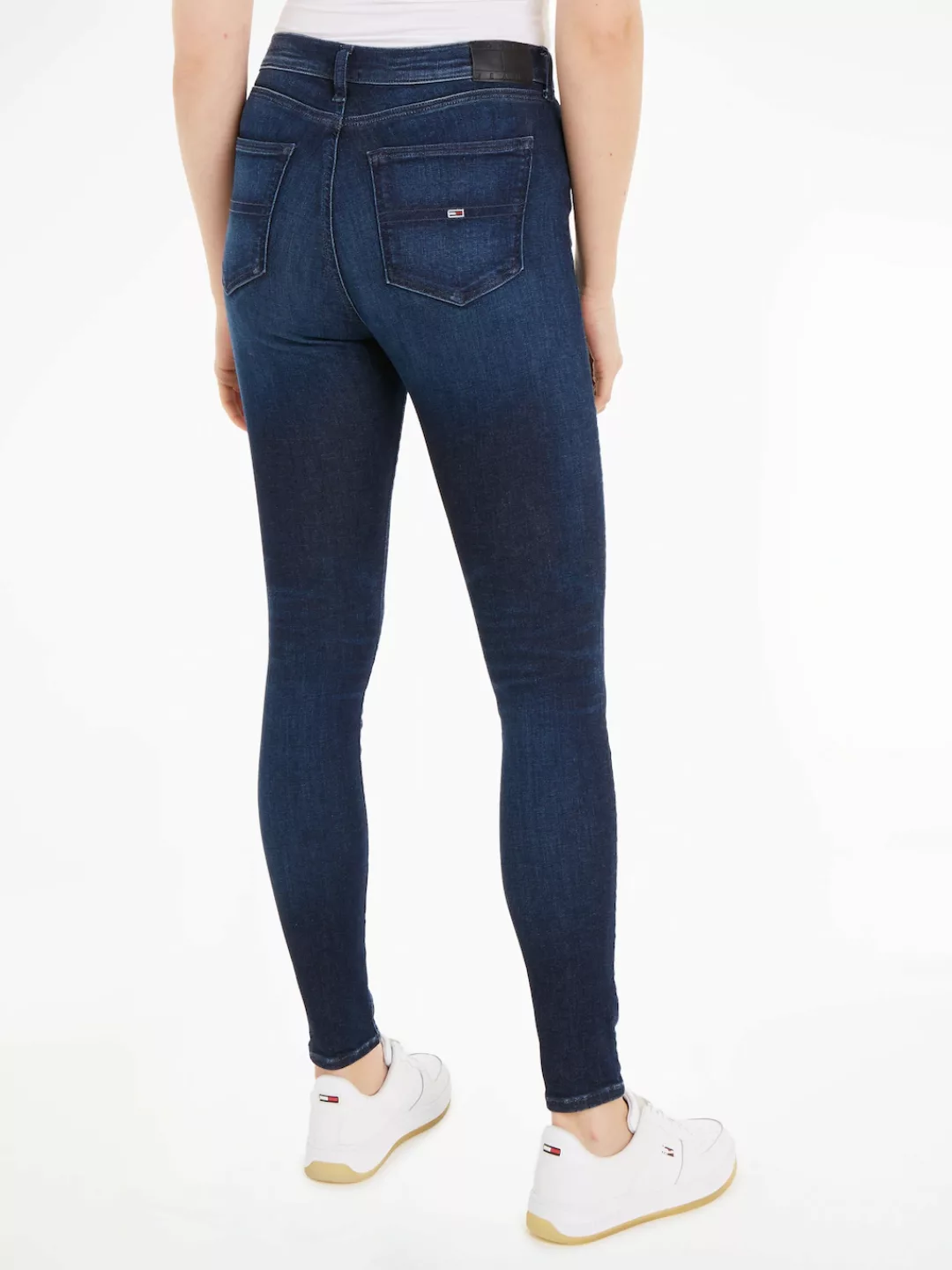 Tommy Jeans Bequeme Jeans Sylvia Skinny Slim Jeans Hohe Leibhöhe mit Lederm günstig online kaufen