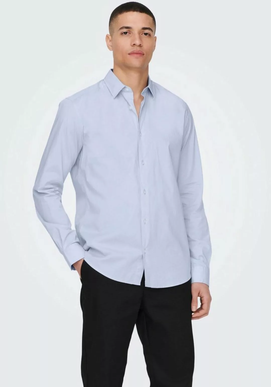 ONLY & SONS Langarmhemd ONSANDY SLIM EASY IRON POPLIN SHIRT günstig online kaufen