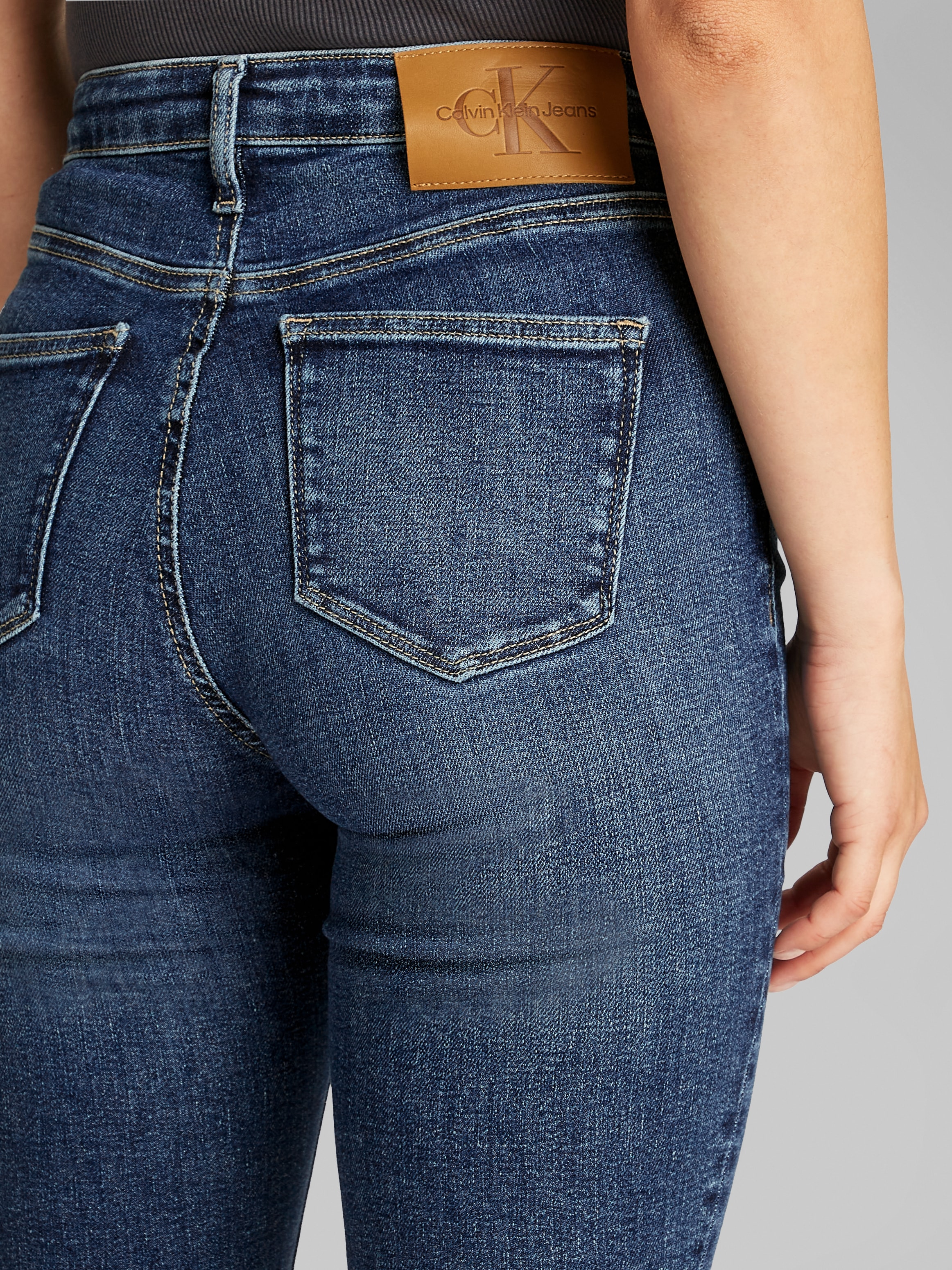 Calvin Klein Jeans Skinny-fit-Jeans "HIGH RISE SKINNY", in dunkelblauer Was günstig online kaufen